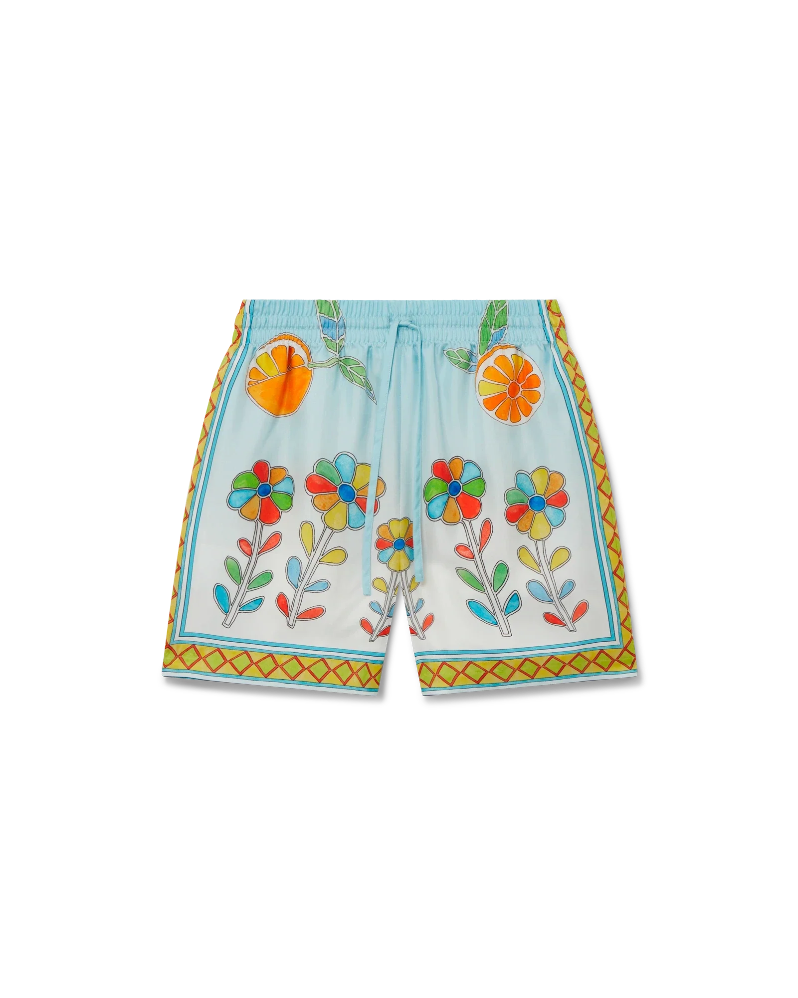 Yoruba Flowers Silk Shorts