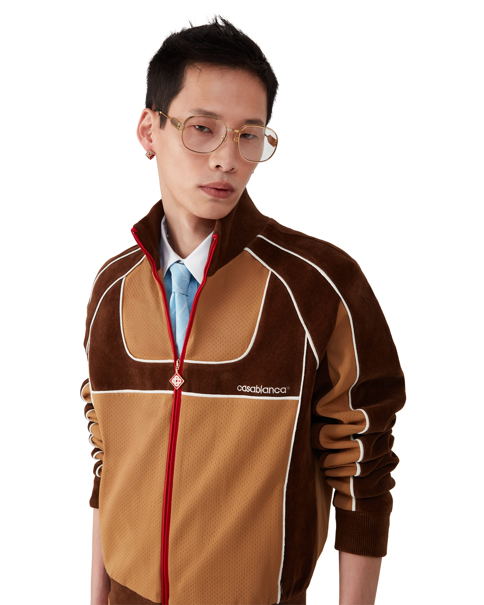 Chenille Panelled Track Jacket - 图片 2