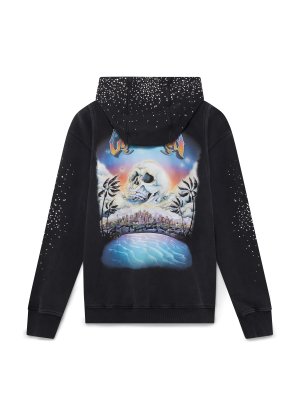 La Prémonition Crystal Embellished Zip Hooded Sweatshirt