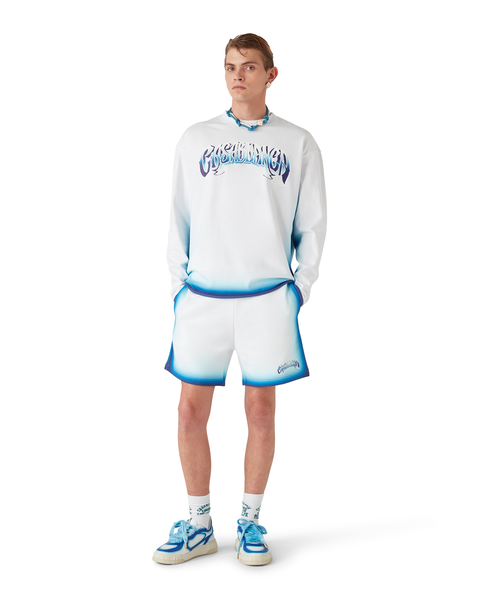 Blue Fade Long Sleeve T-Shirt - 图片 2