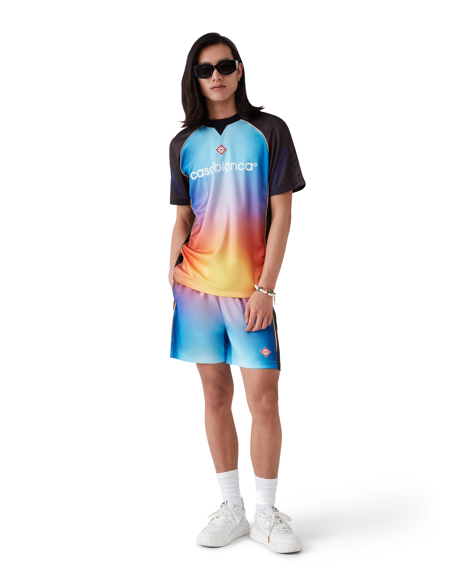 Gradient Short Sleeve Football Shirt - 图片 2