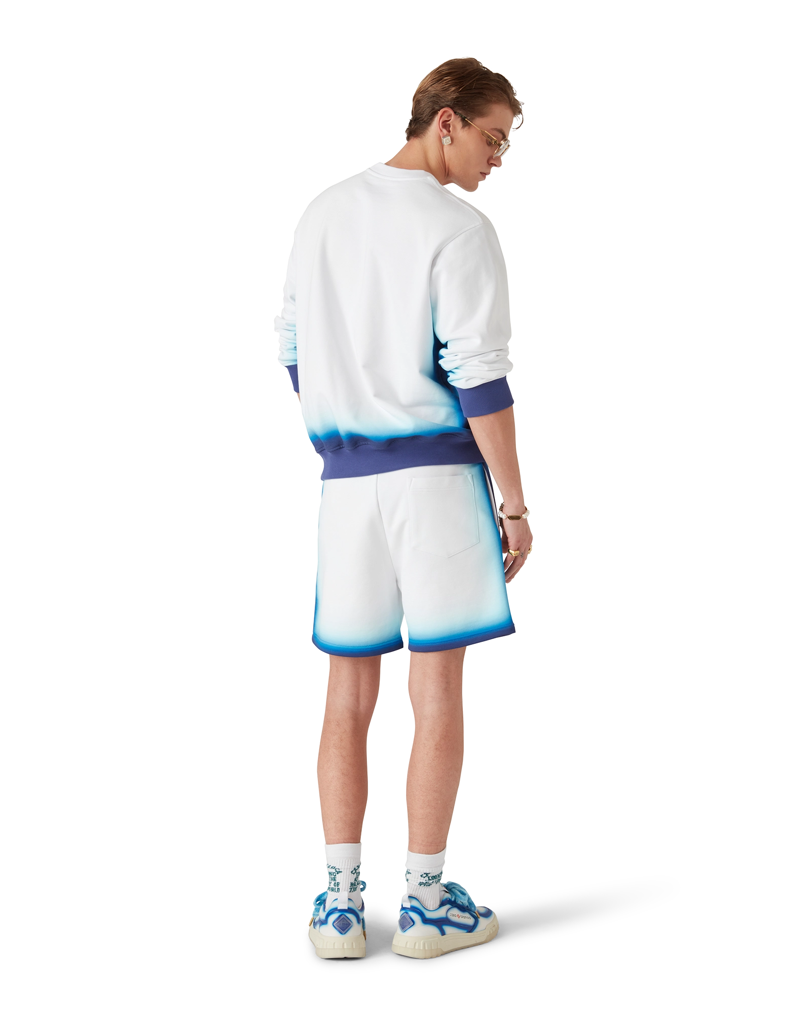 Blue Fade Sweatshorts - 图片 3