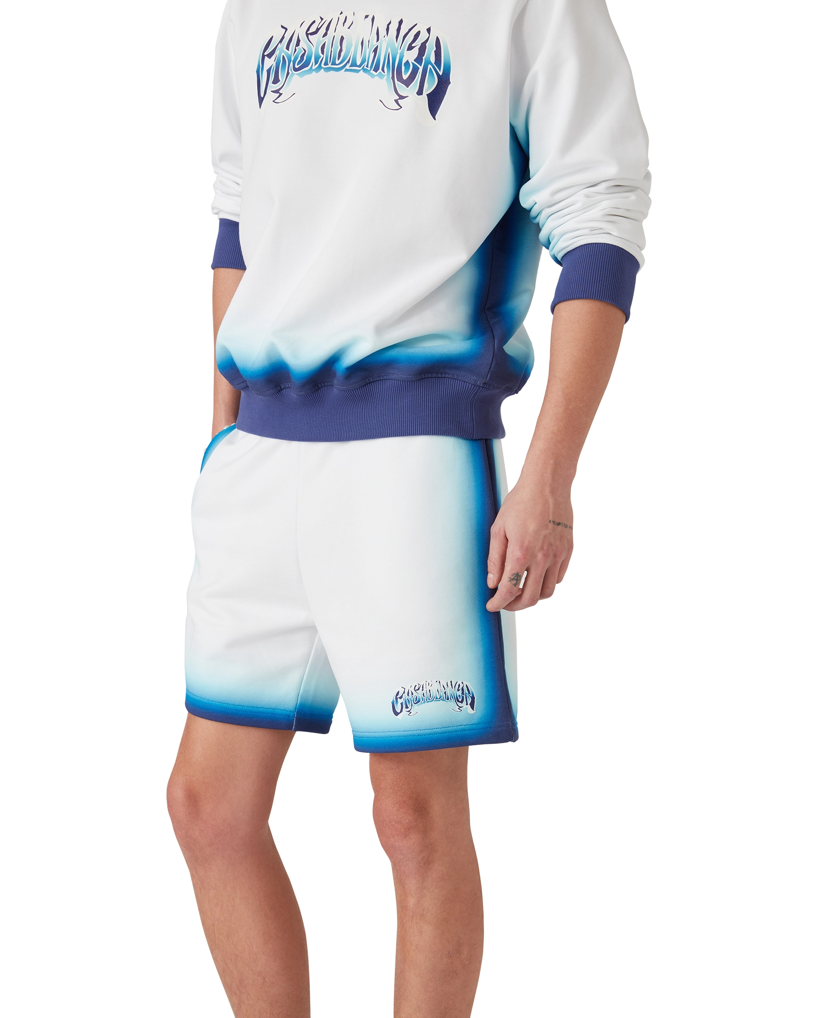 Blue Fade Sweatshorts - 图片 4