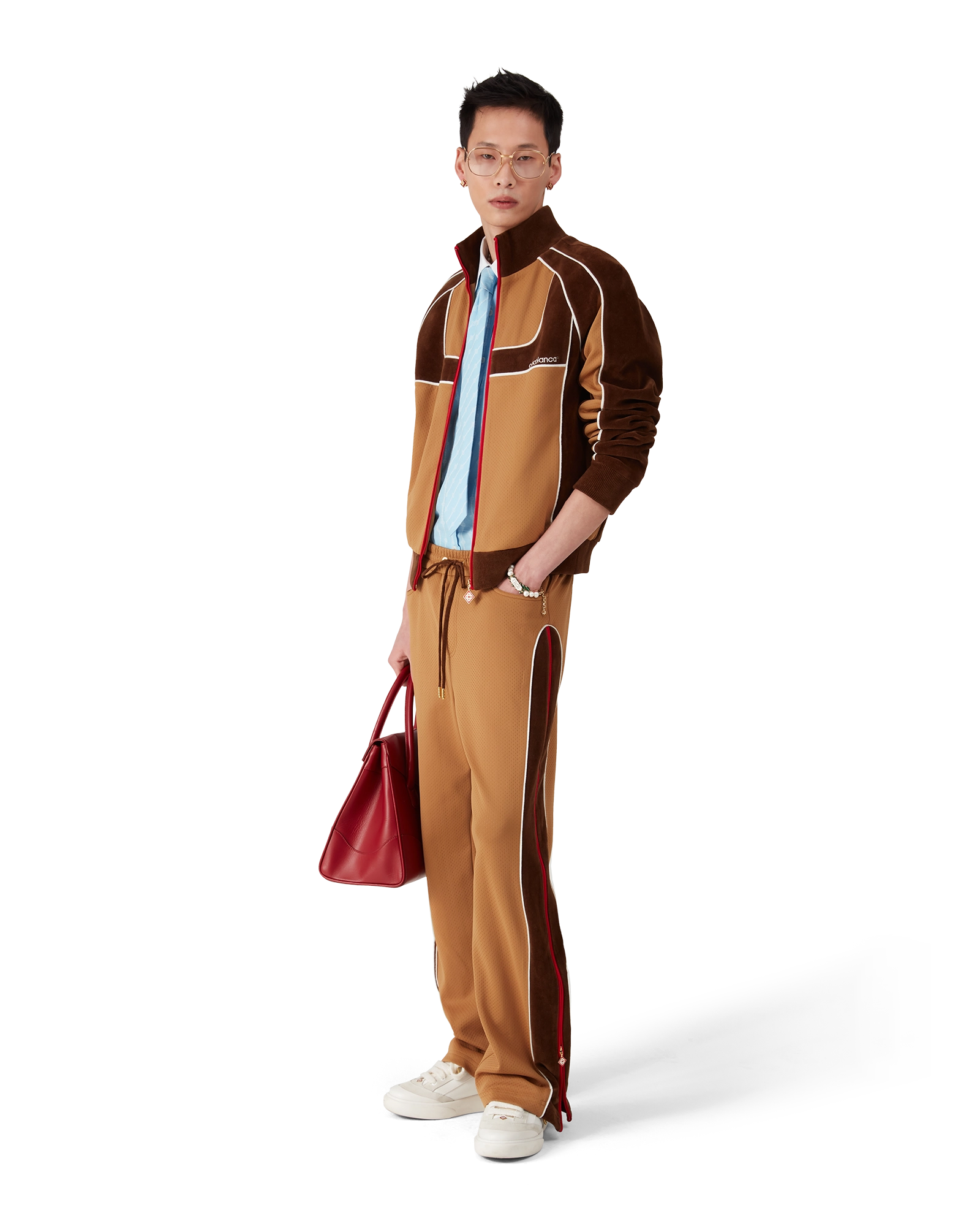 Chenille Panelled Track Pants - 图片 2