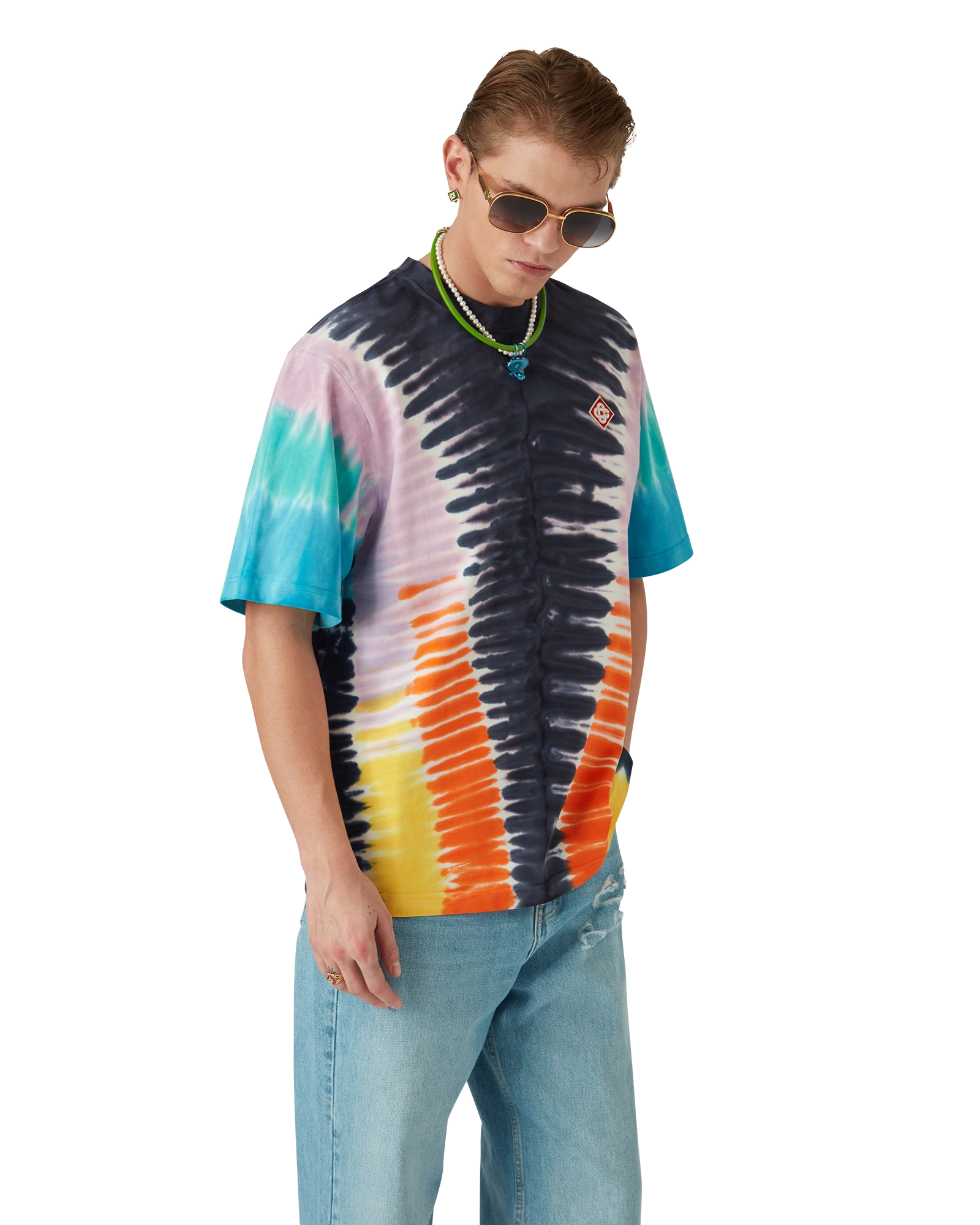 Gradient Tie Dye Short Sleeve T-Shirt - 图片 3