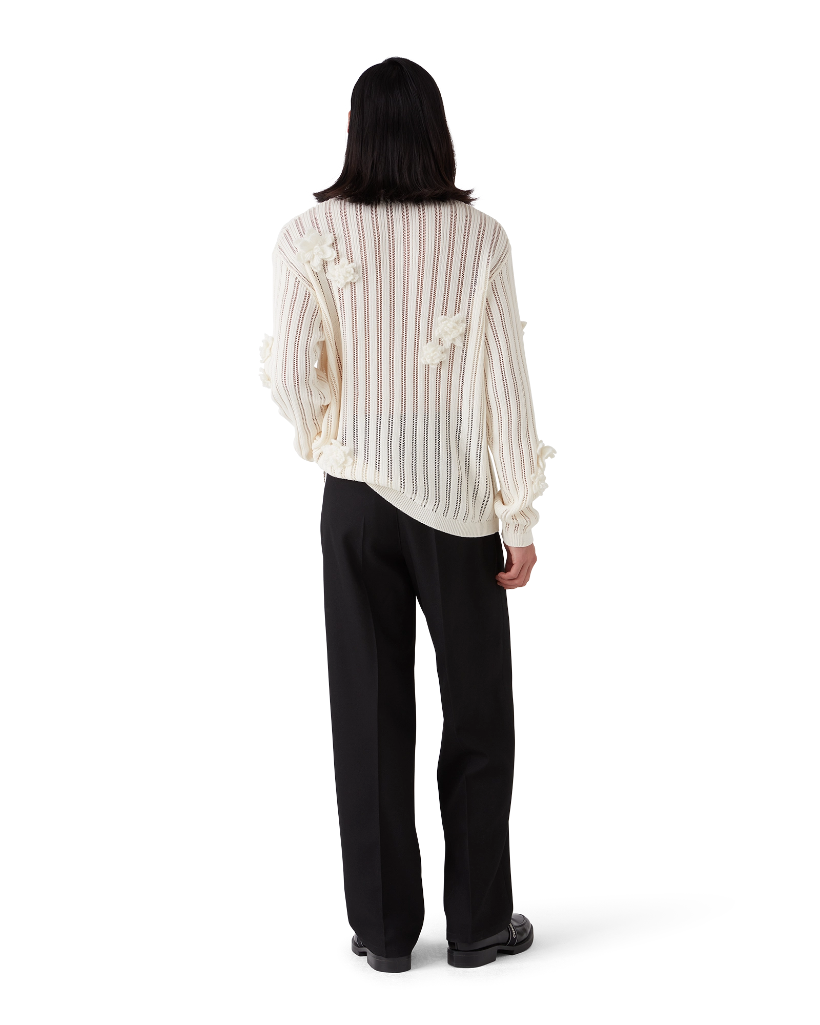 Flower Lace Knit Shirt - 图片 3