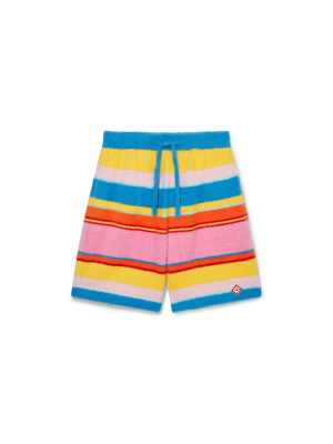 Fluffy Stripe Oversized Shorts