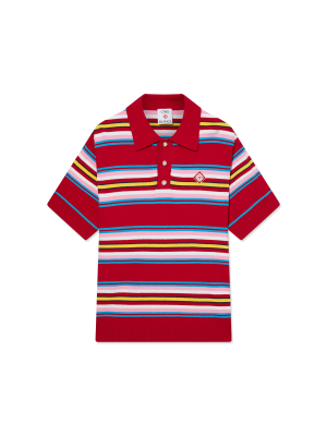 Stripe Oversized Polo Shirt