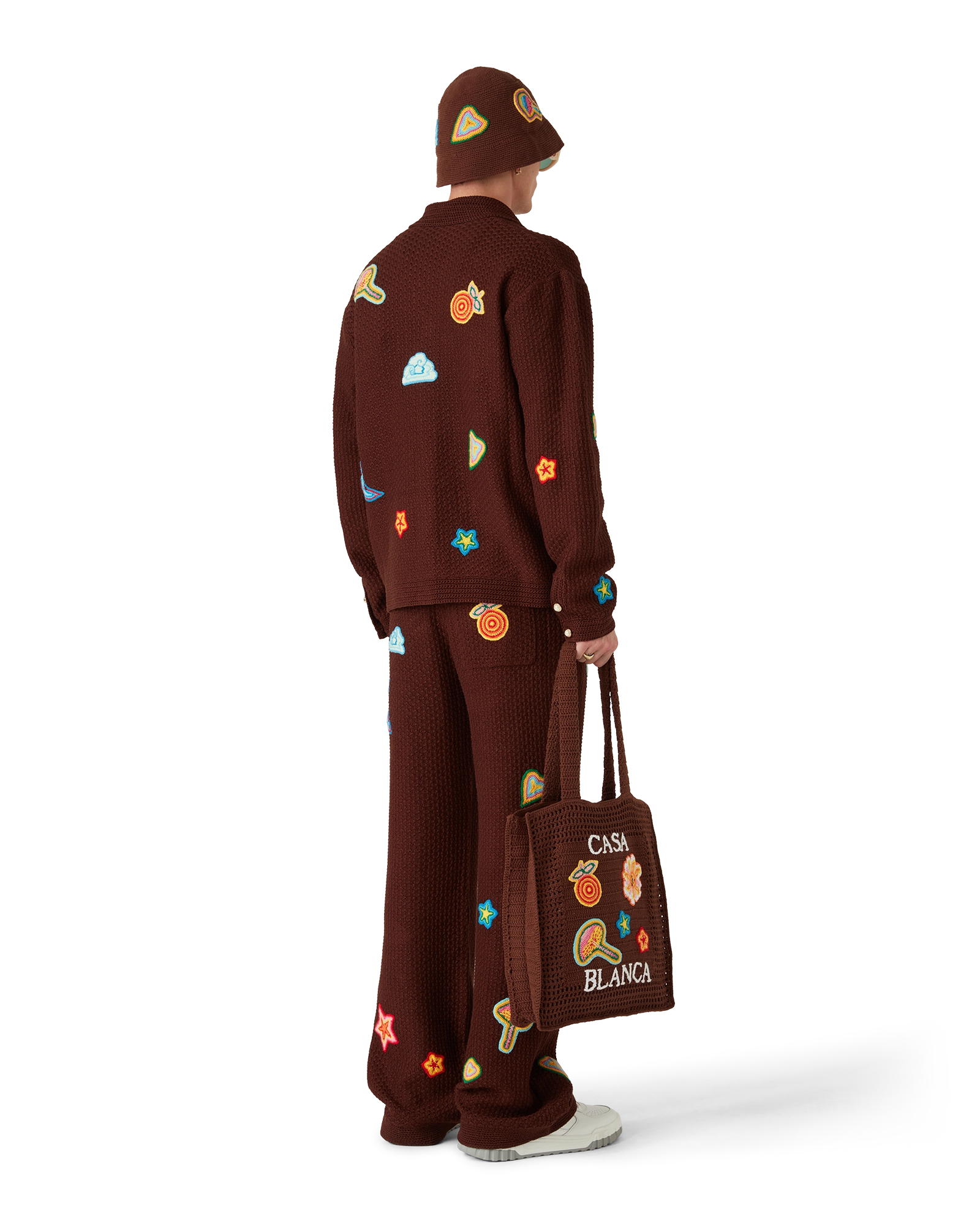 Motif Long Sleeve Crochet Shirt - 图片 3