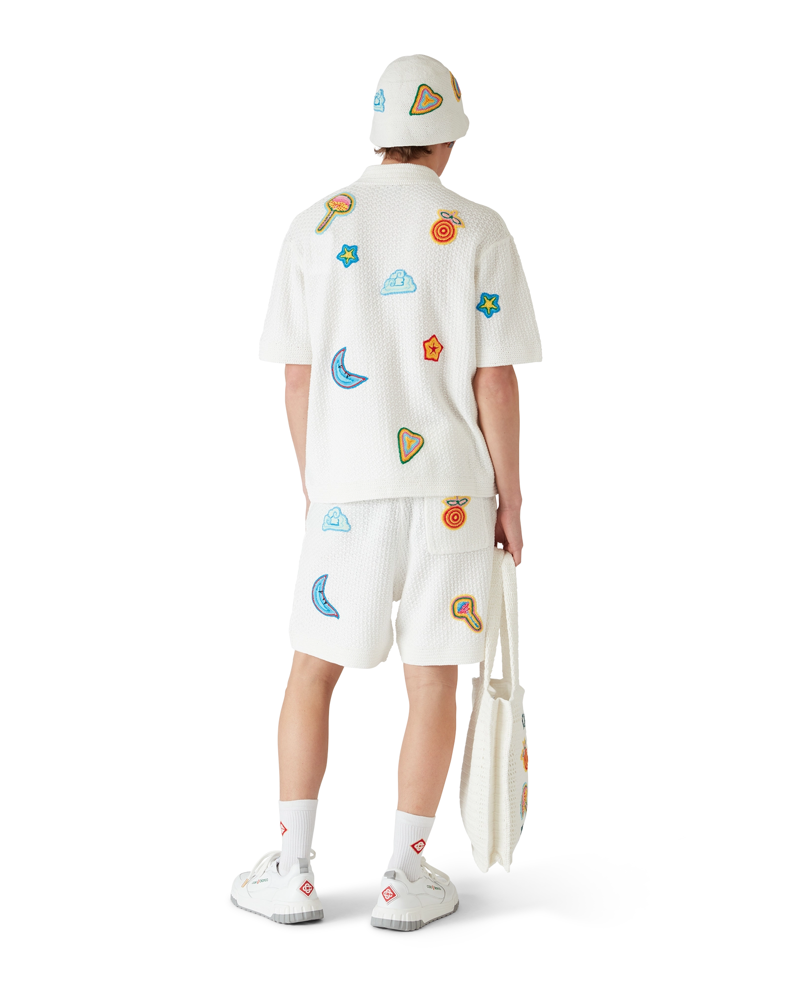 Motif Short Sleeve Crochet Shirt - 图片 5