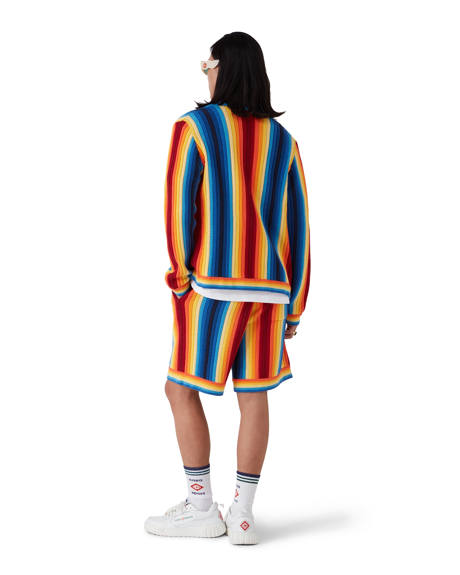 Gradient Stripe Towelling Shorts - 图片 3