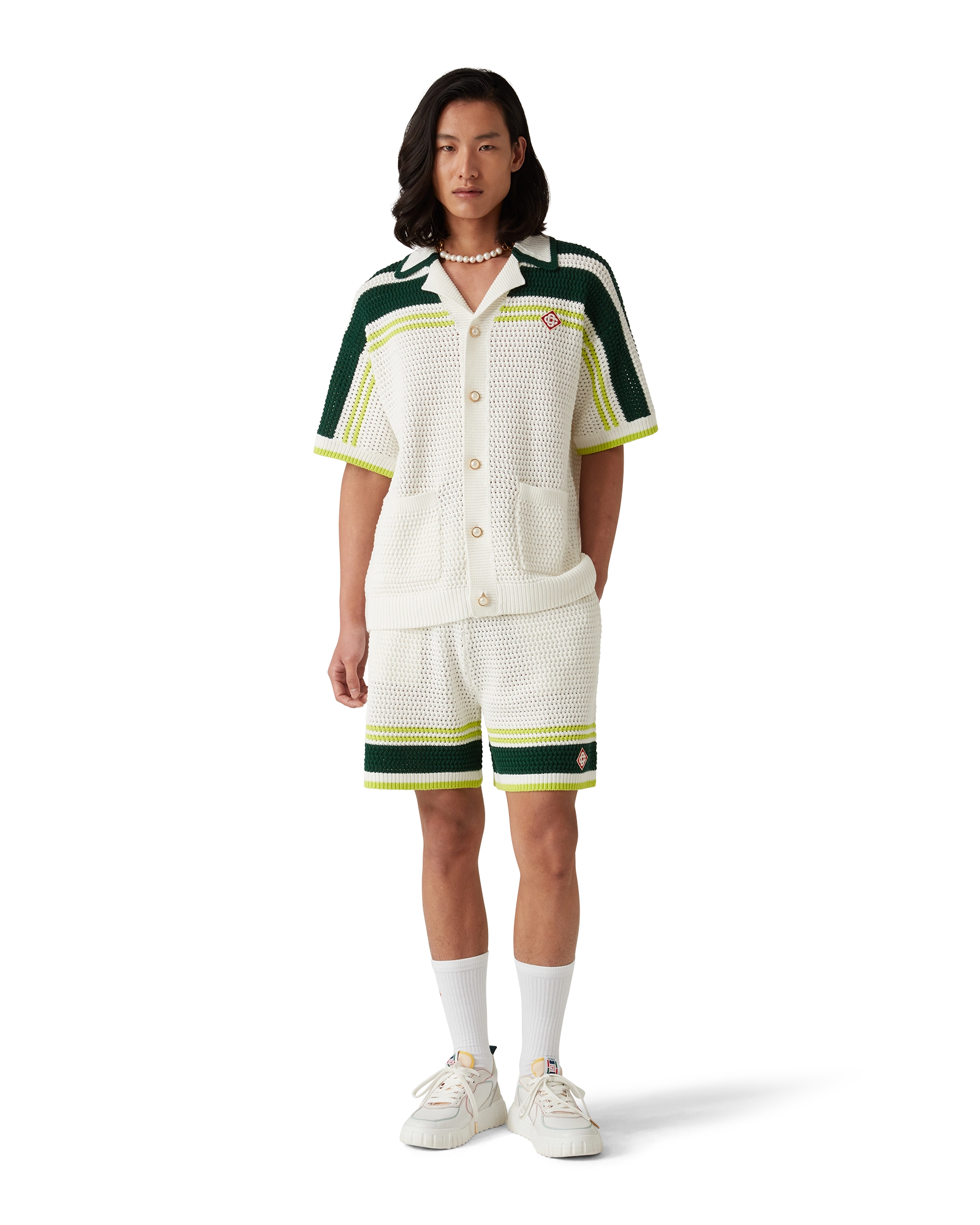 Tennis Short Sleeve Crochet Shirt - 图片 2