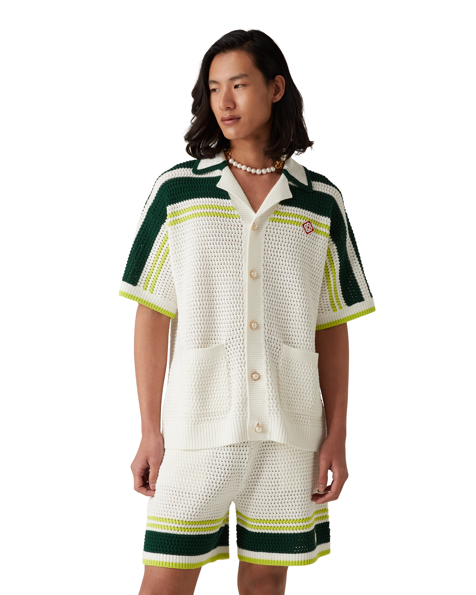 Tennis Short Sleeve Crochet Shirt - 图片 4