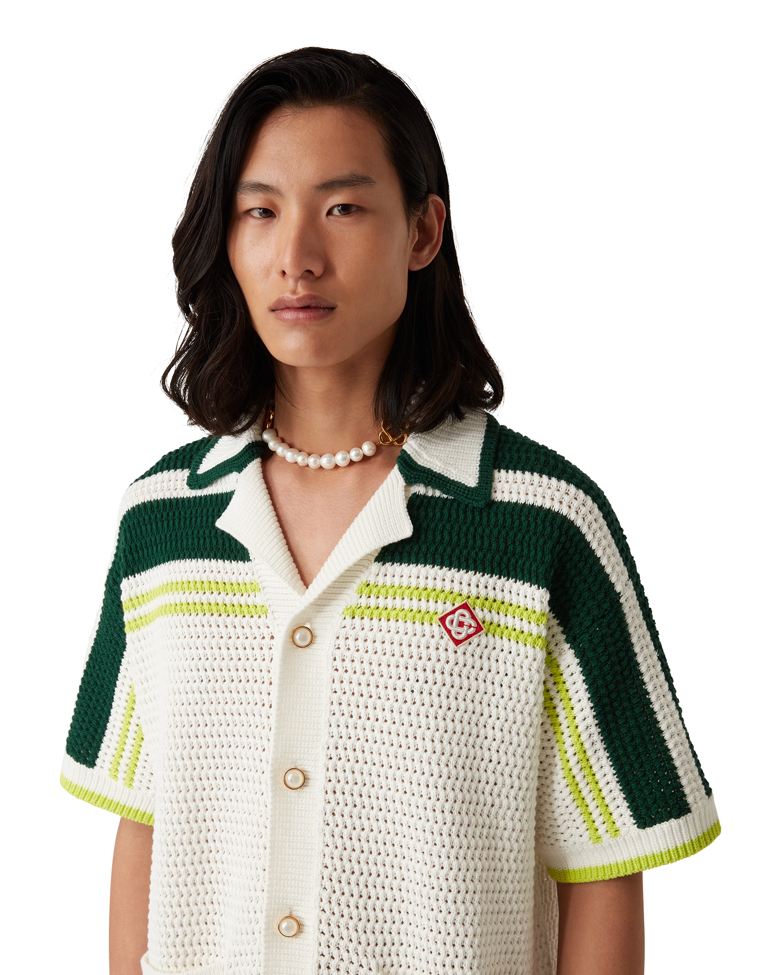 Tennis Short Sleeve Crochet Shirt - 图片 5