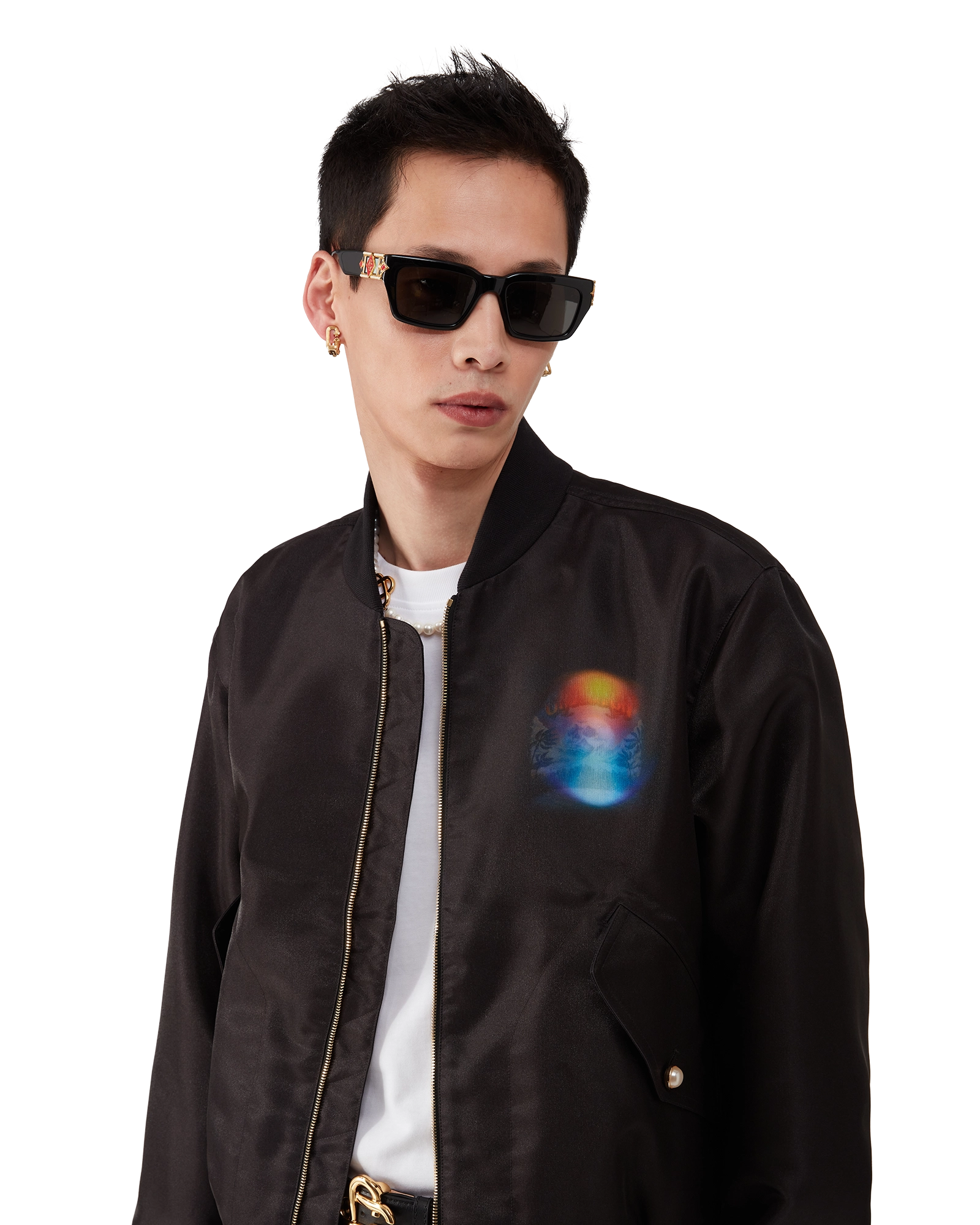 Organza Gradient Bomber Jacket - 图片 4