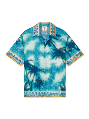 Poolside Emblem Short Sleeve Silk Shirt