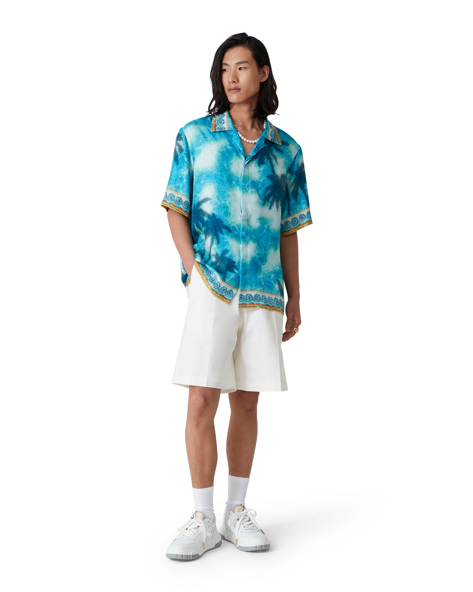 Linen Pleated Shorts - 图片 2