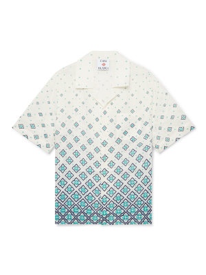 Gradient Monogram Short Sleeve Linen Shirt