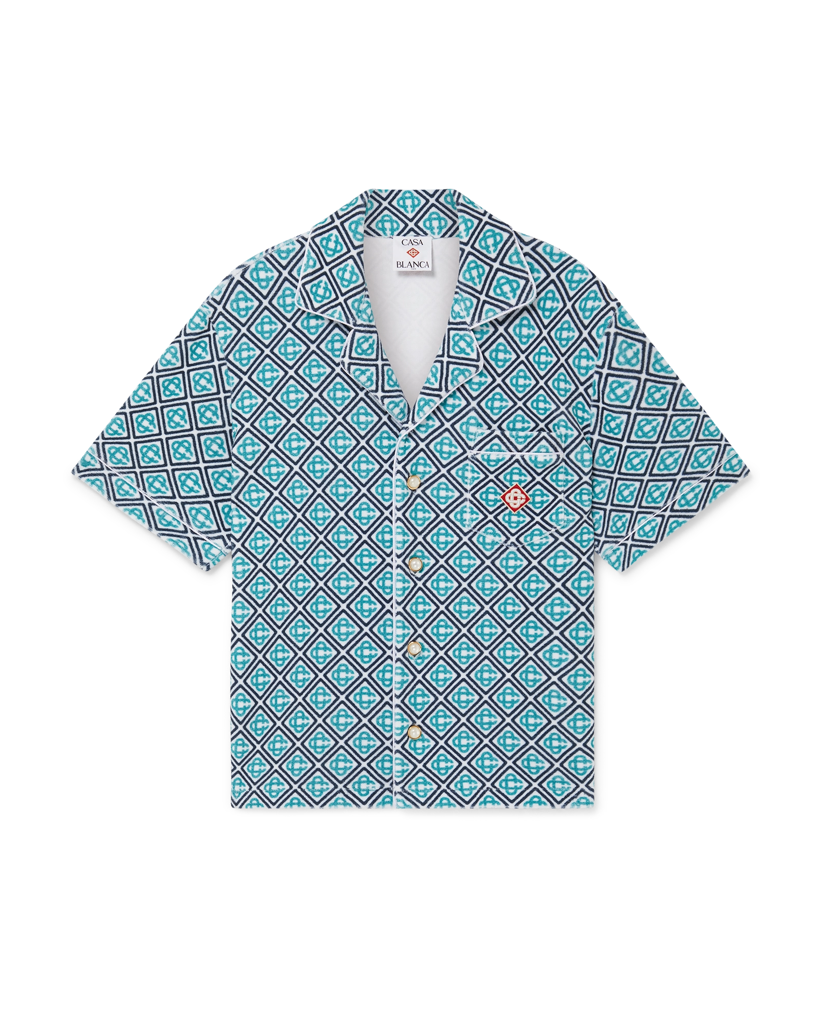 Monogram Short Sleeve Towelling Shirt