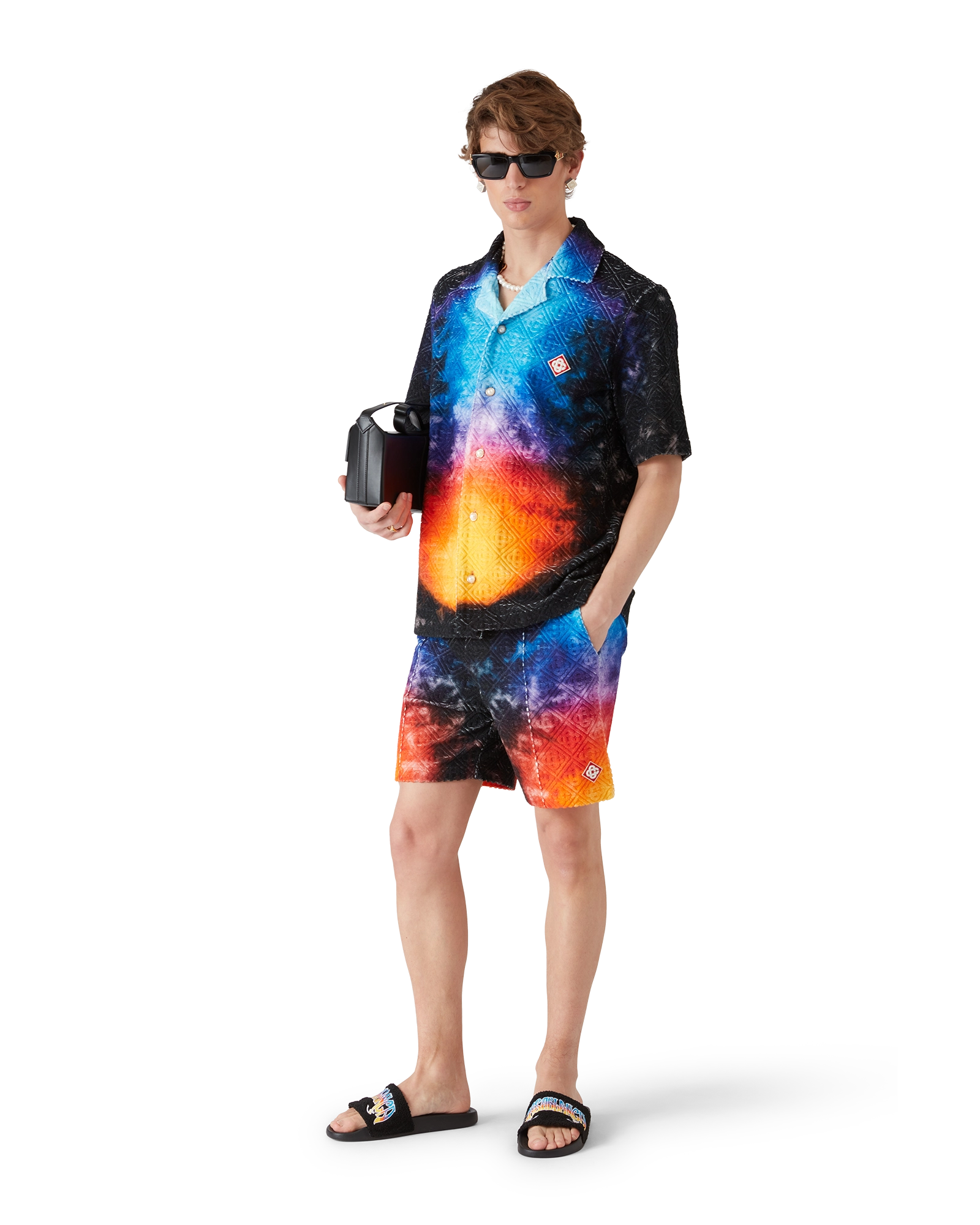 Gradient Short Sleeve Towelling Shirt - 图片 2