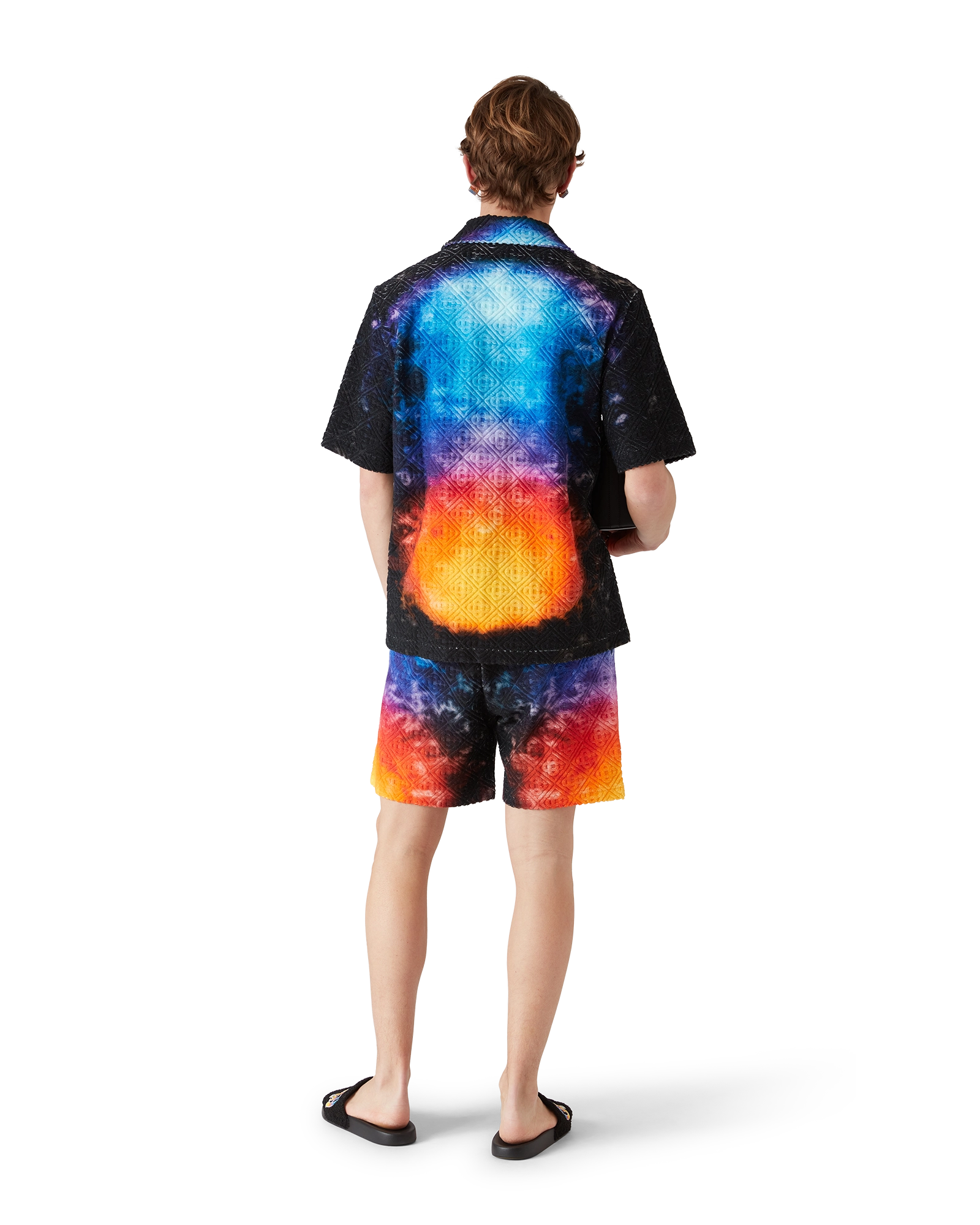 Gradient Short Sleeve Towelling Shirt - 图片 5