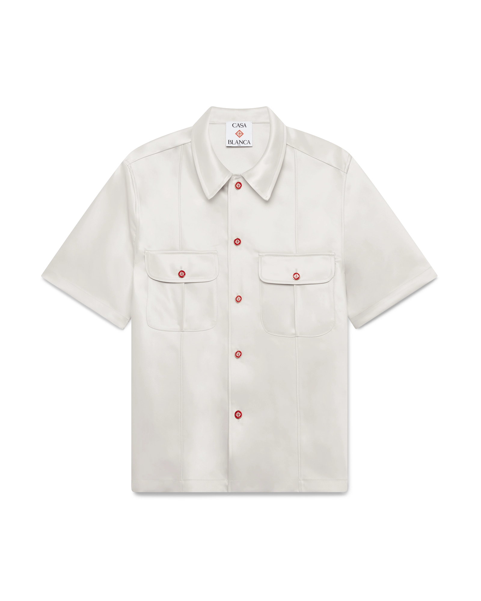 Duchesse Satin Short Sleeve Shirt
