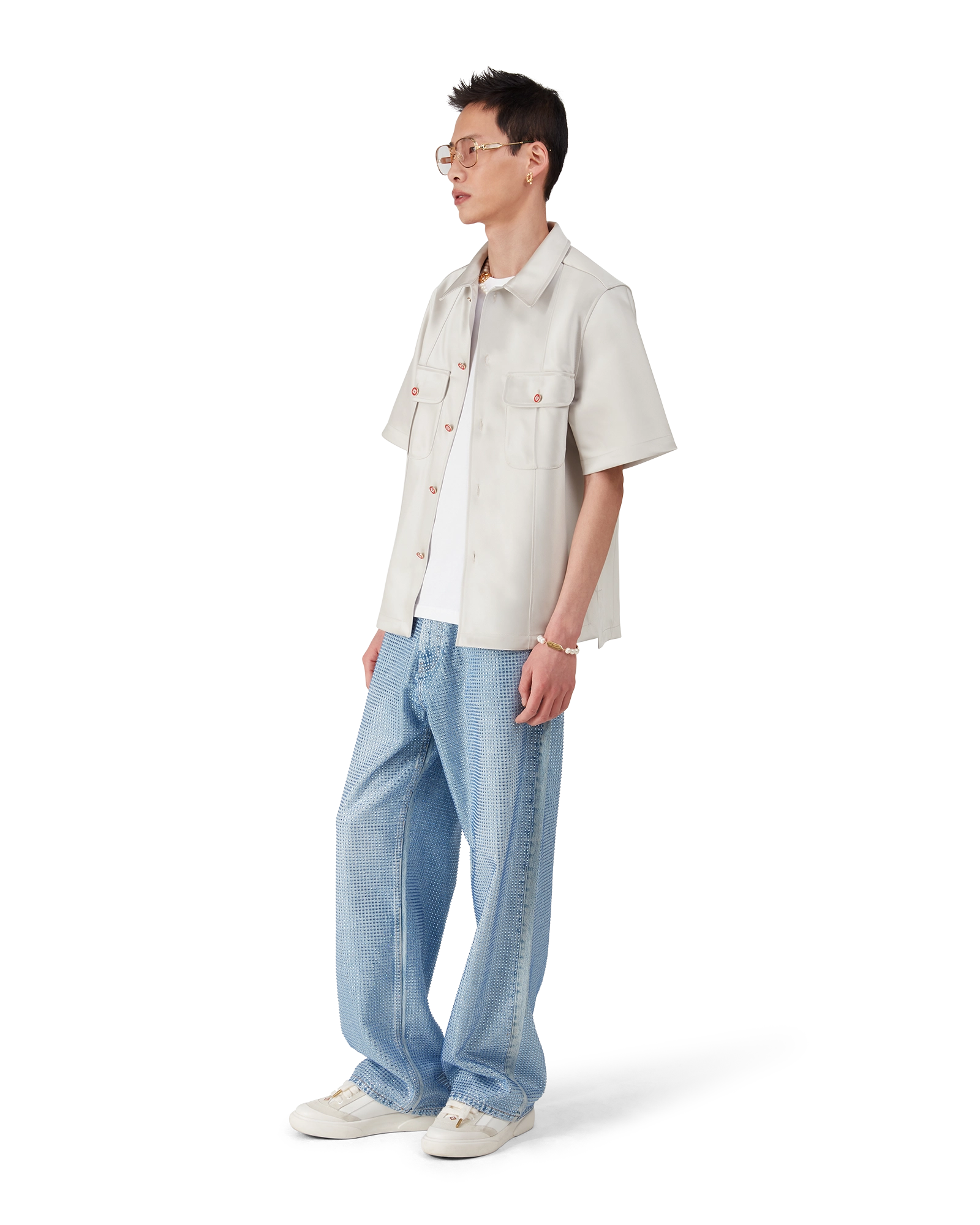 Duchesse Satin Short Sleeve Shirt - 图片 2