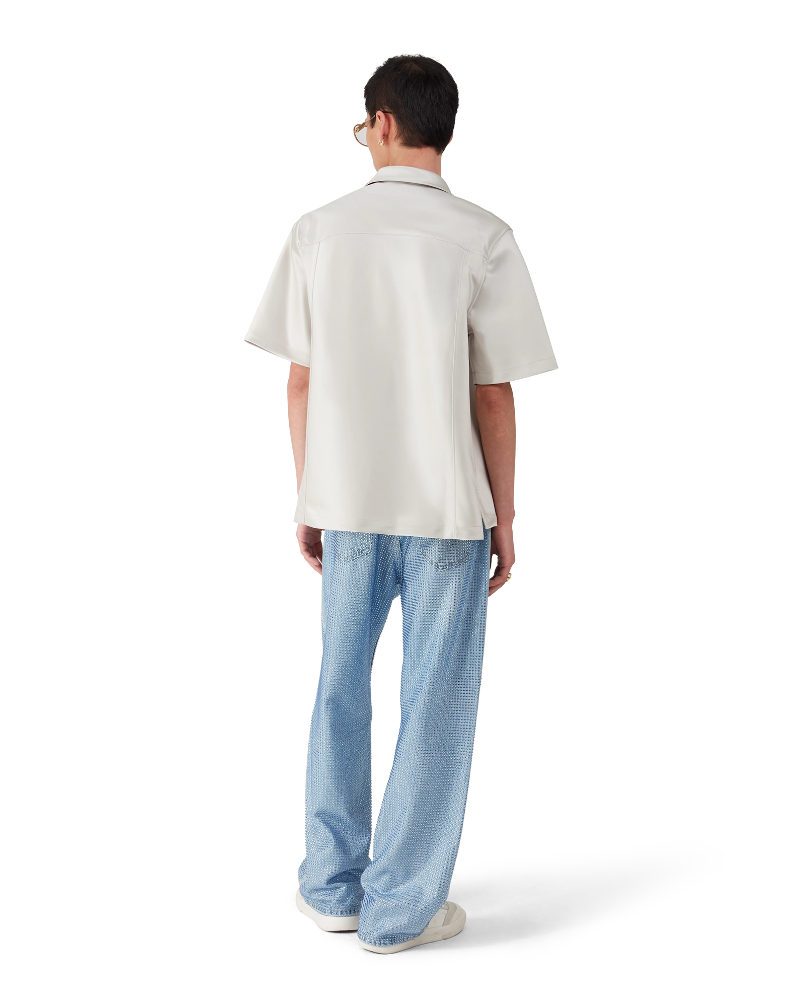 Duchesse Satin Short Sleeve Shirt - 图片 3