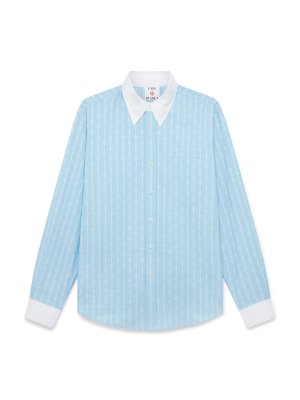 Laurel Stripe Long Sleeve Jacquard Shirt