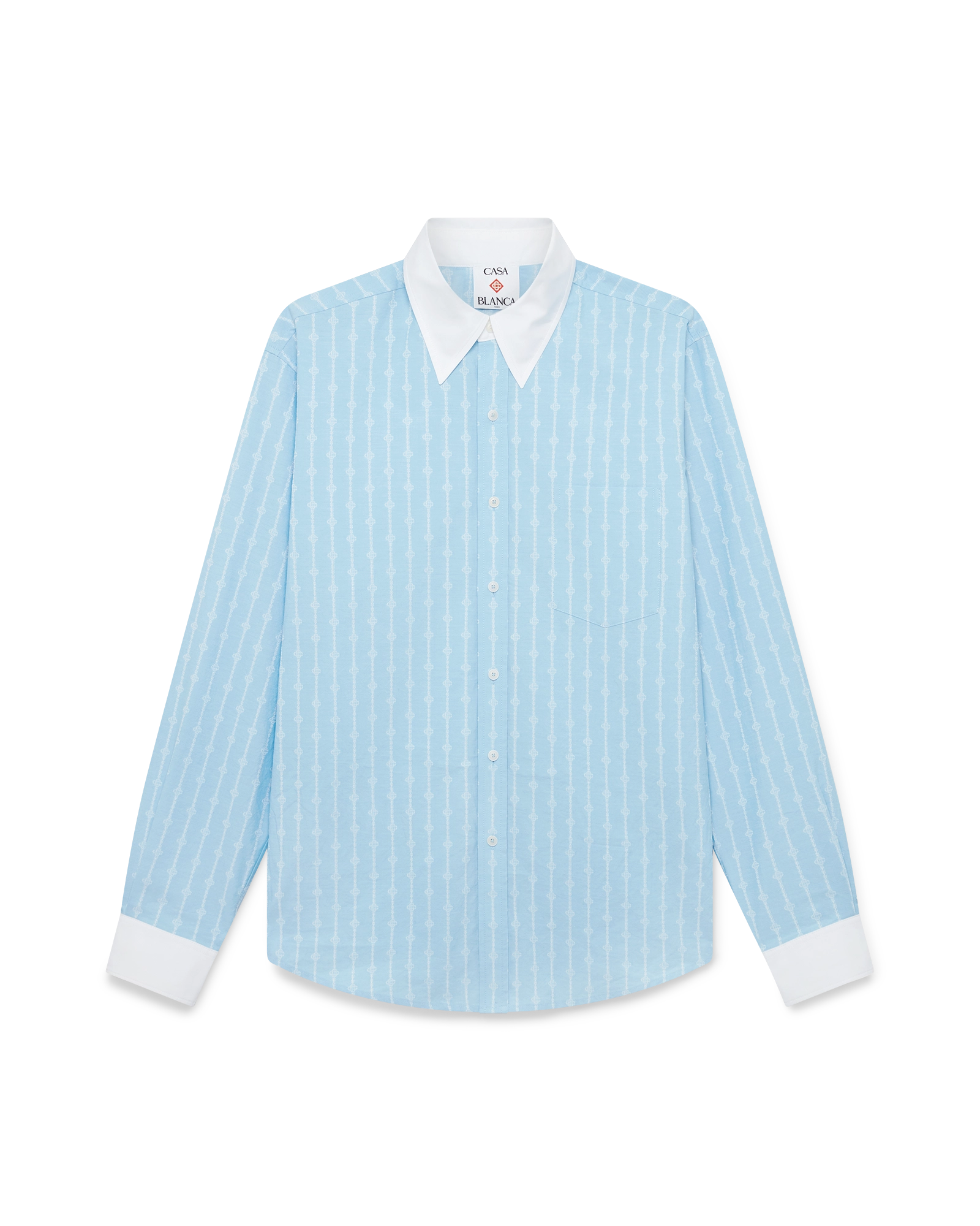 Laurel Stripe Long Sleeve Jacquard Shirt