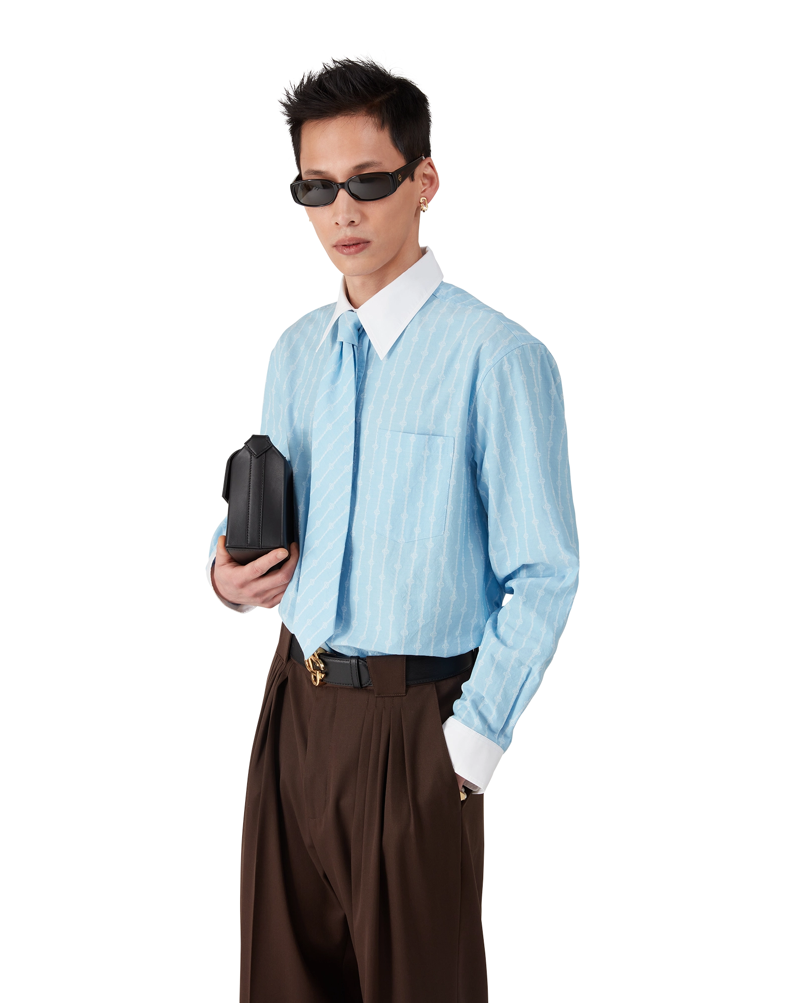 Laurel Stripe Long Sleeve Jacquard Shirt - 图片 3