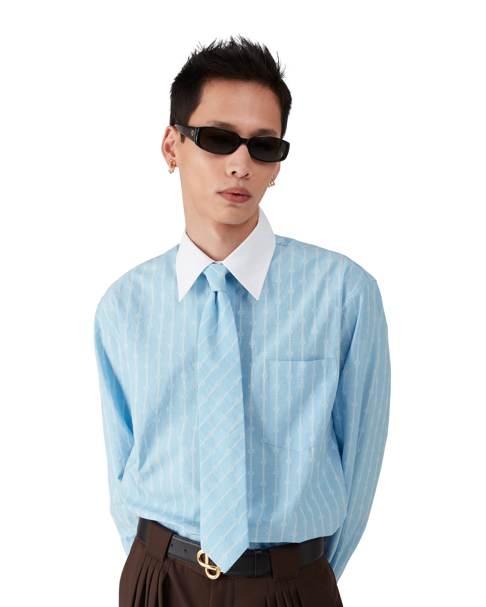 Laurel Stripe Long Sleeve Jacquard Shirt - 图片 4