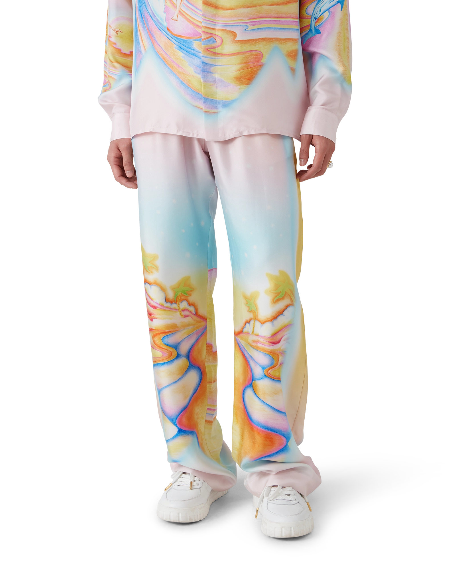 Psychedelic Nirvana Silk Trousers - 图片 4