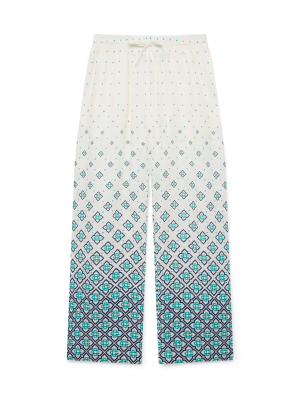 Gradient Monogram Linen Trousers