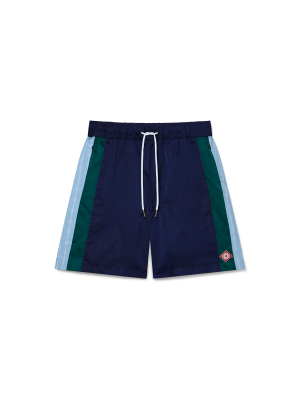 Pinstripe Laurel Track Shorts