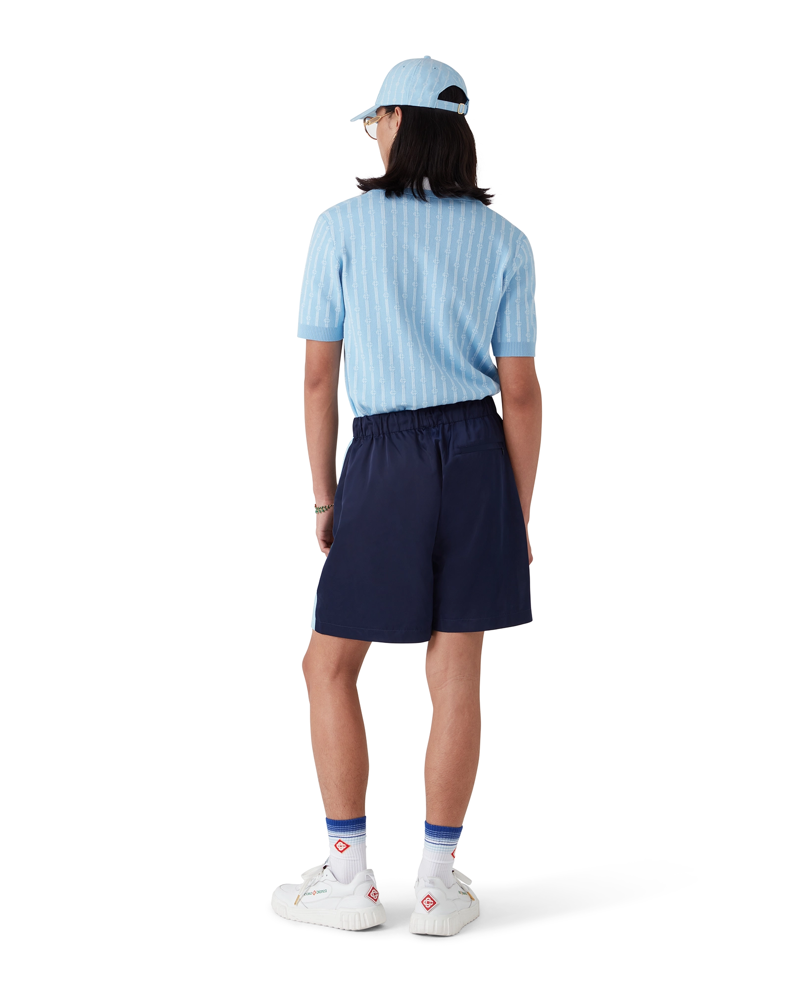 Pinstripe Laurel Track Shorts - 图片 3