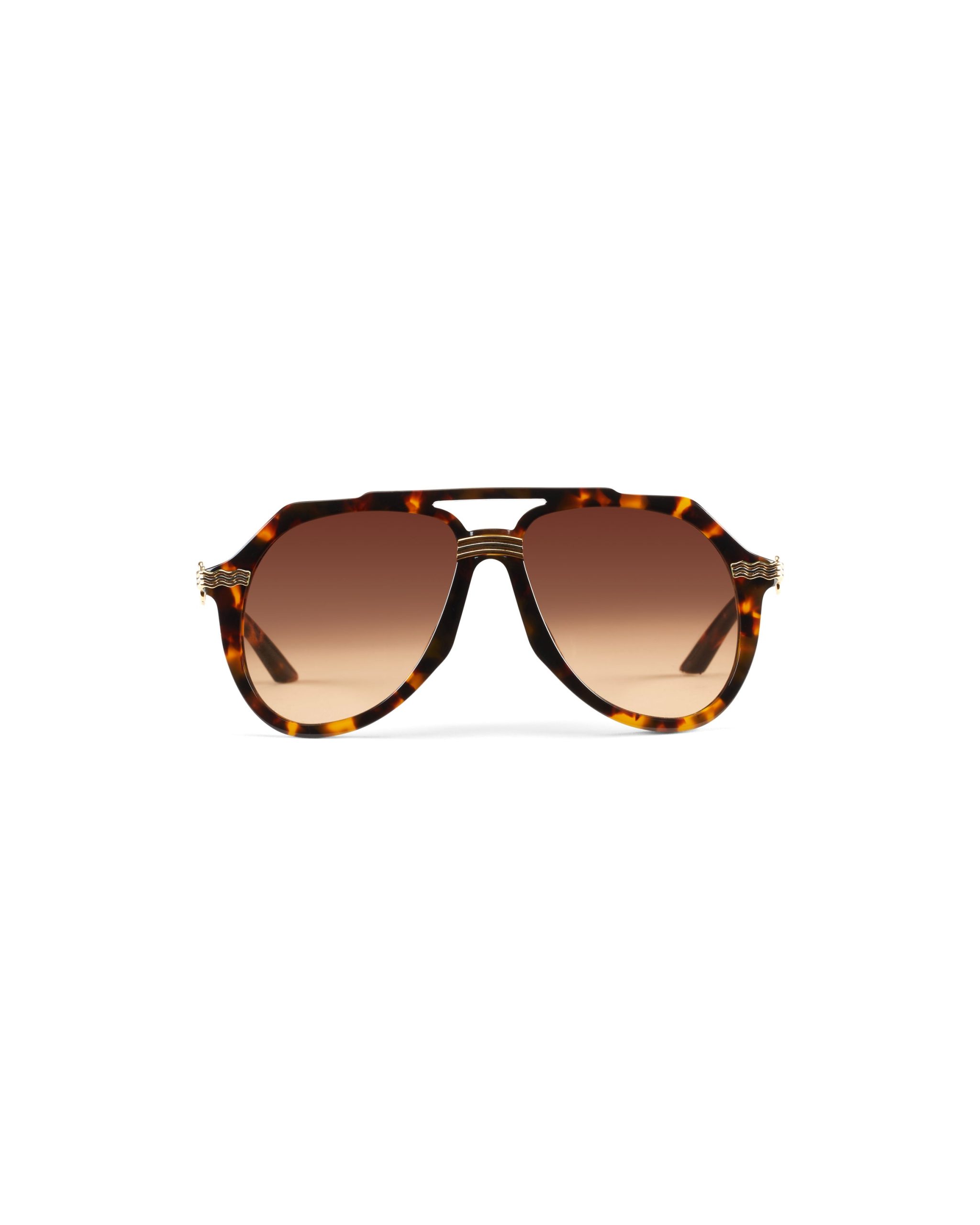 Rajio Gold & Brown Sunglasses - 图片 2
