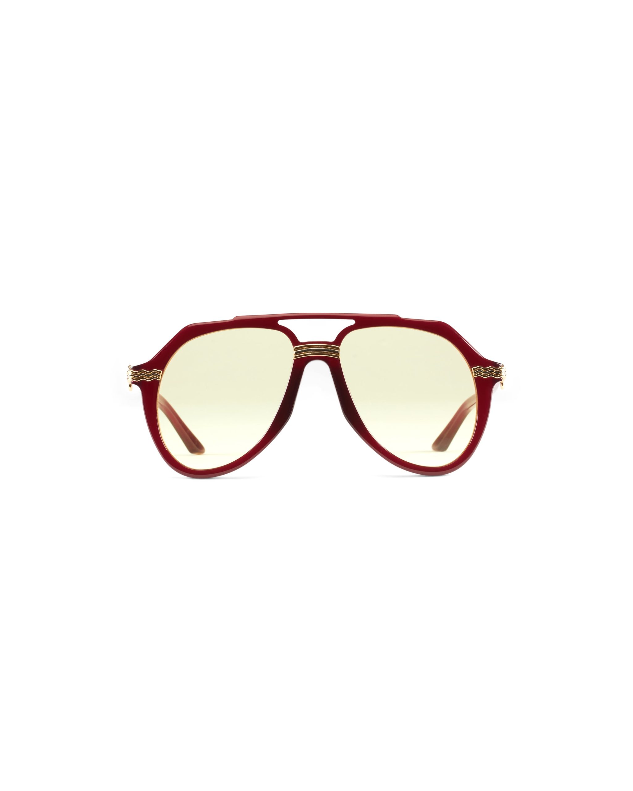 Rajio Wine & Gold Sunglasses - 图片 2