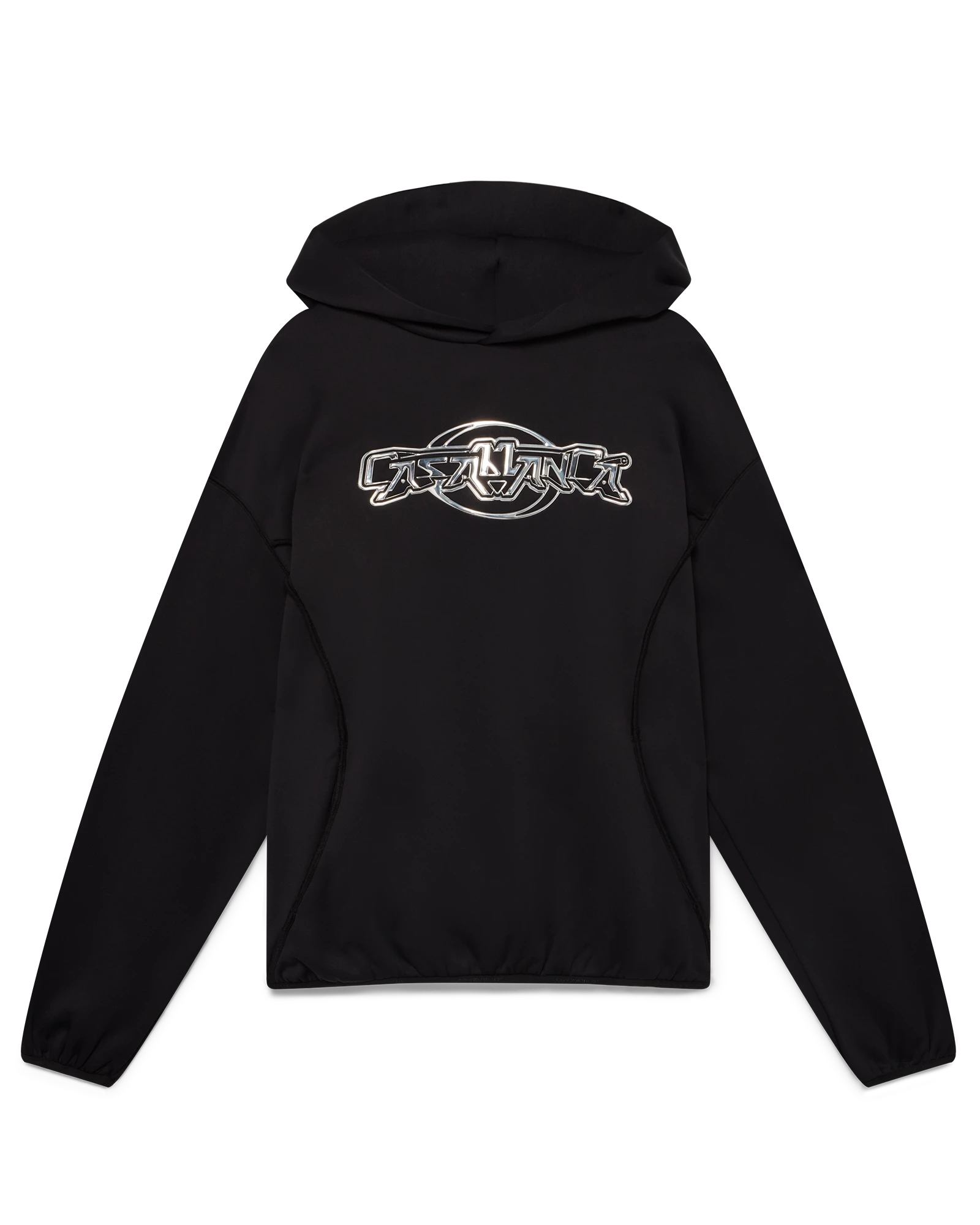 Oversized Panelled Hooded Sweatshirt