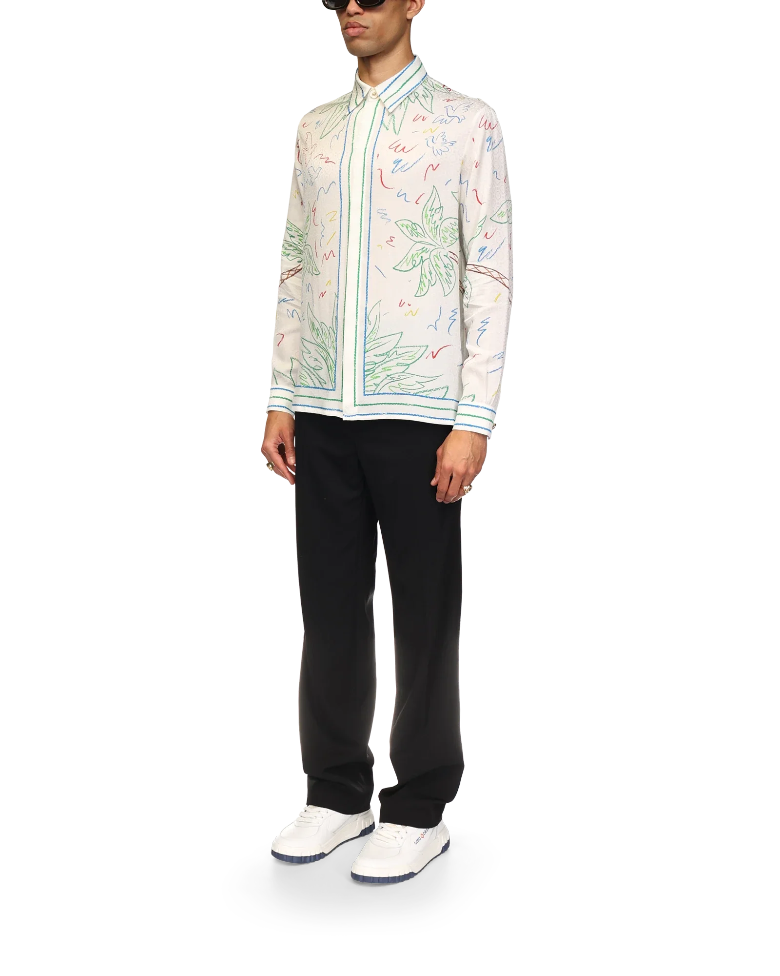 Crayon Tennis Club Long Sleeve Silk Shirt - 图片 3