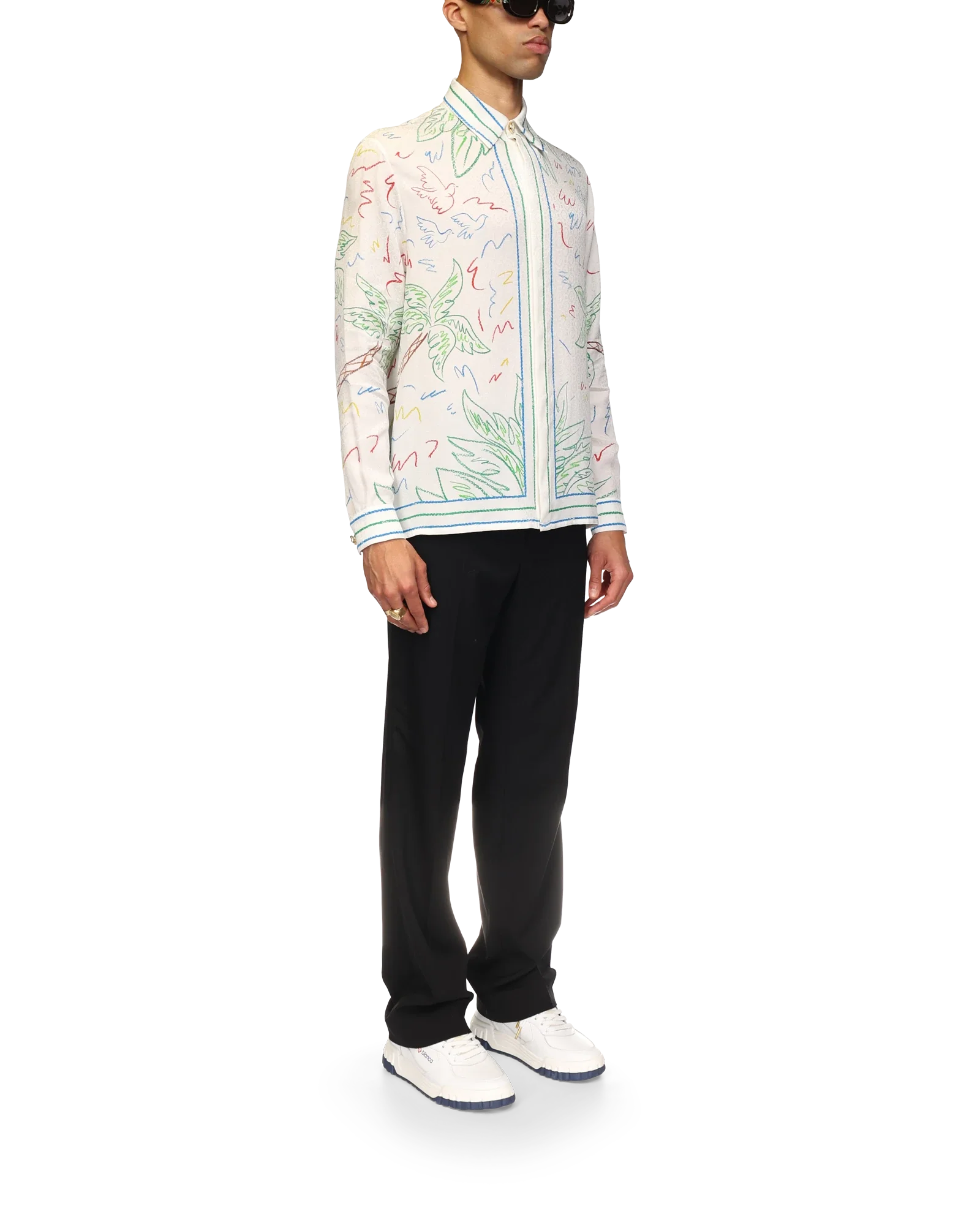 Crayon Tennis Club Long Sleeve Silk Shirt - 图片 5