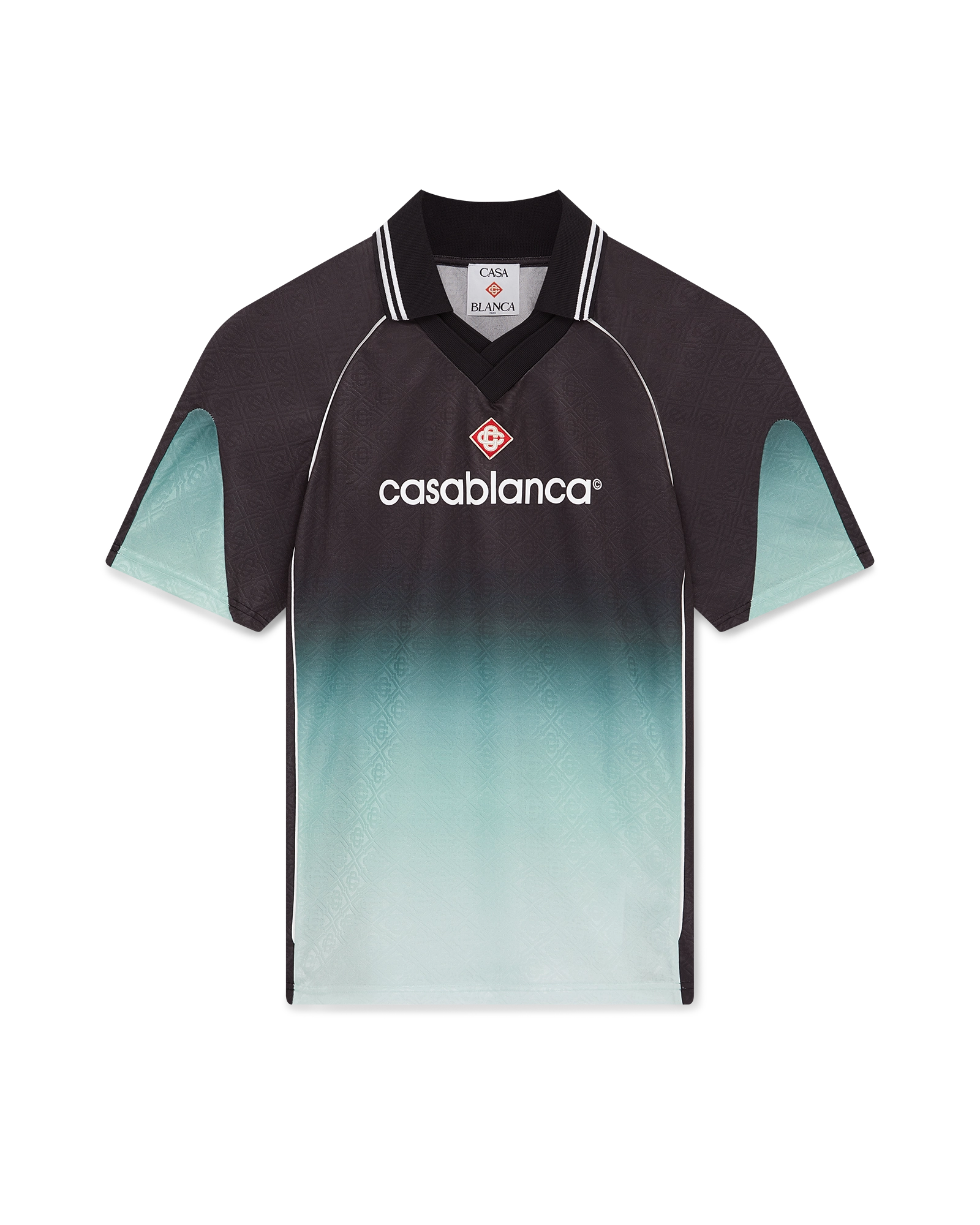 Gradient Monogram Jacquard Short Sleeve Football Shirt