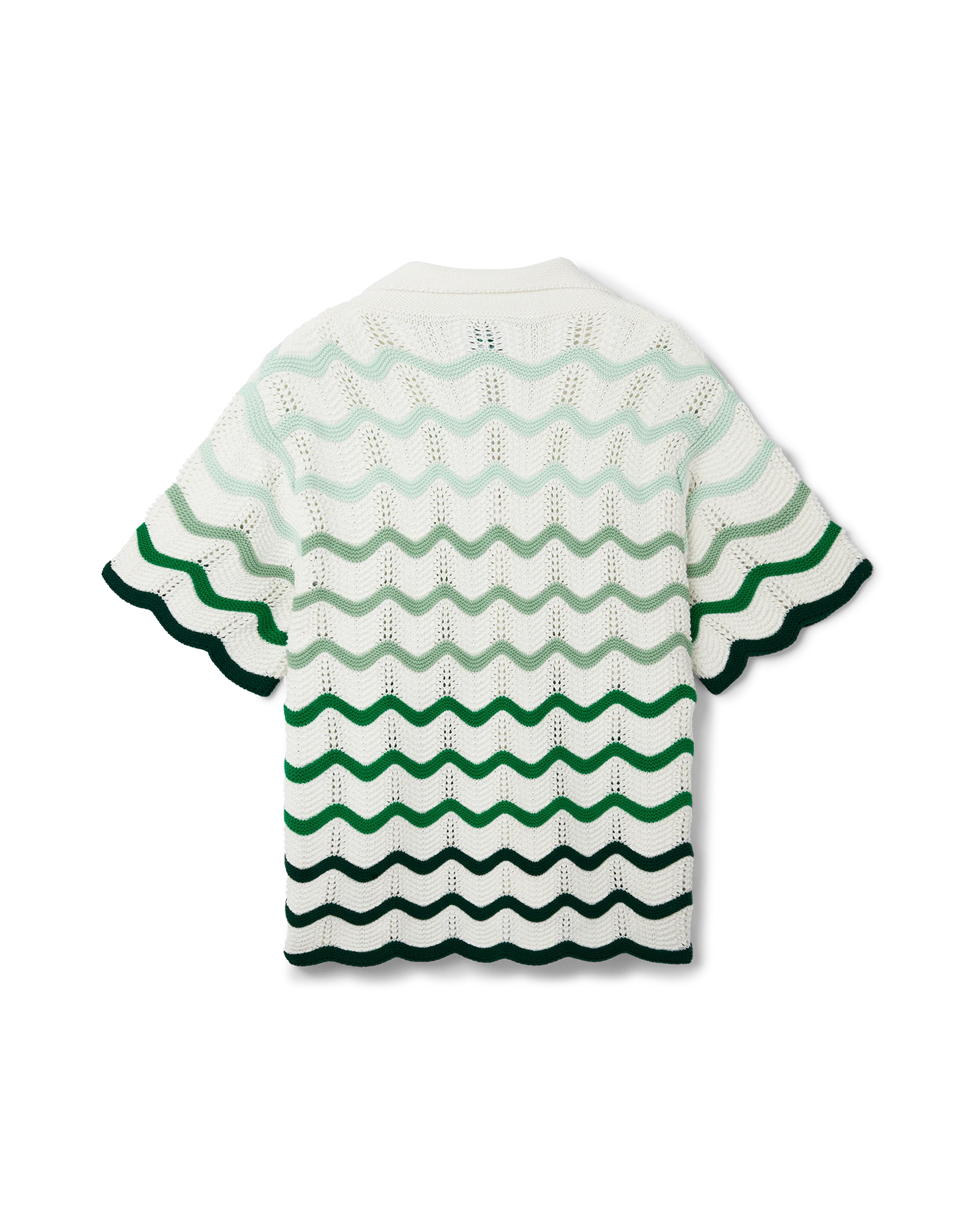 Wavy Gradient Crochet Shirt - 图片 2