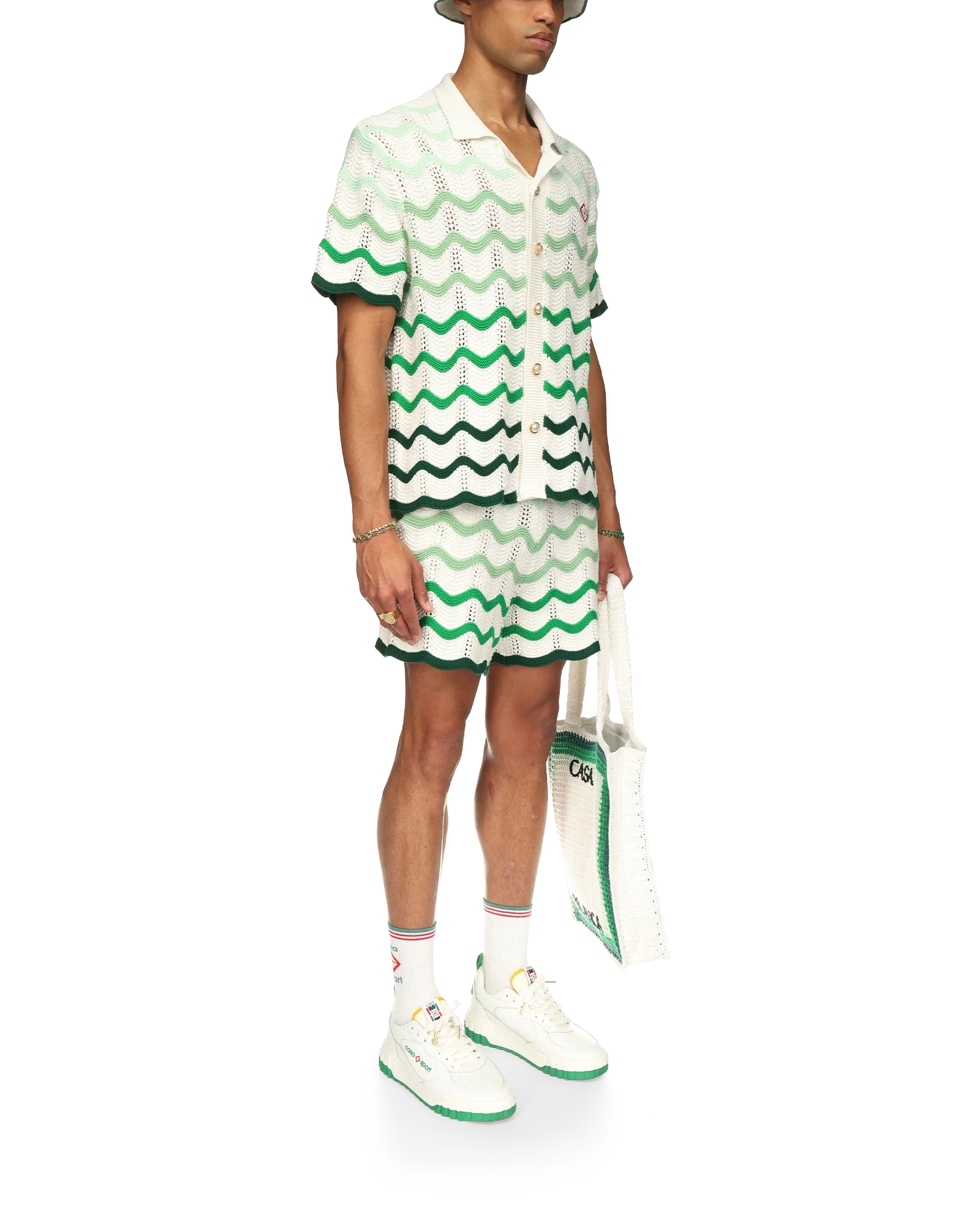 Wavy Gradient Crochet Shirt - 图片 6