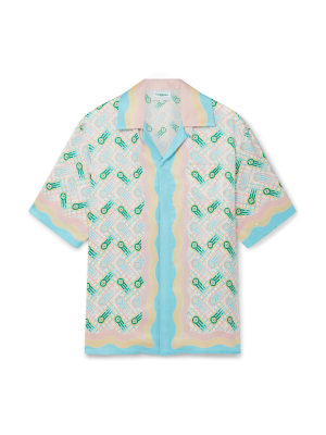 Ping Pong Short Sleeve Silk Shirt