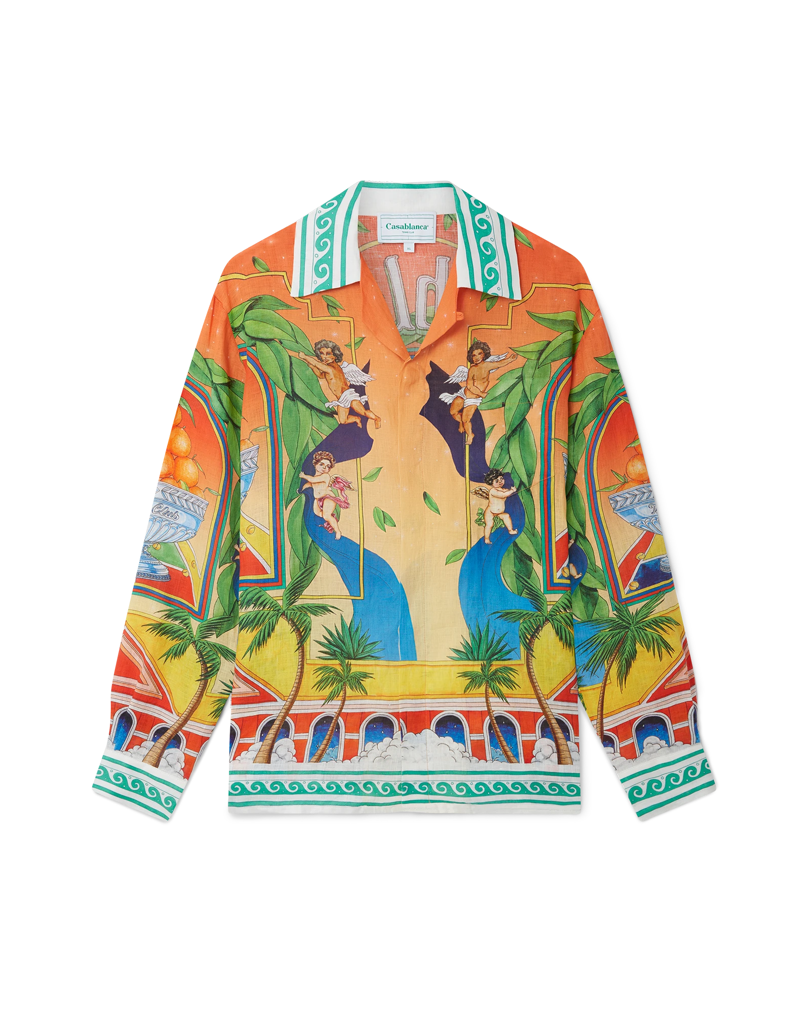 Trophy Orange Linen Long Sleeve Shirt - 图片 6