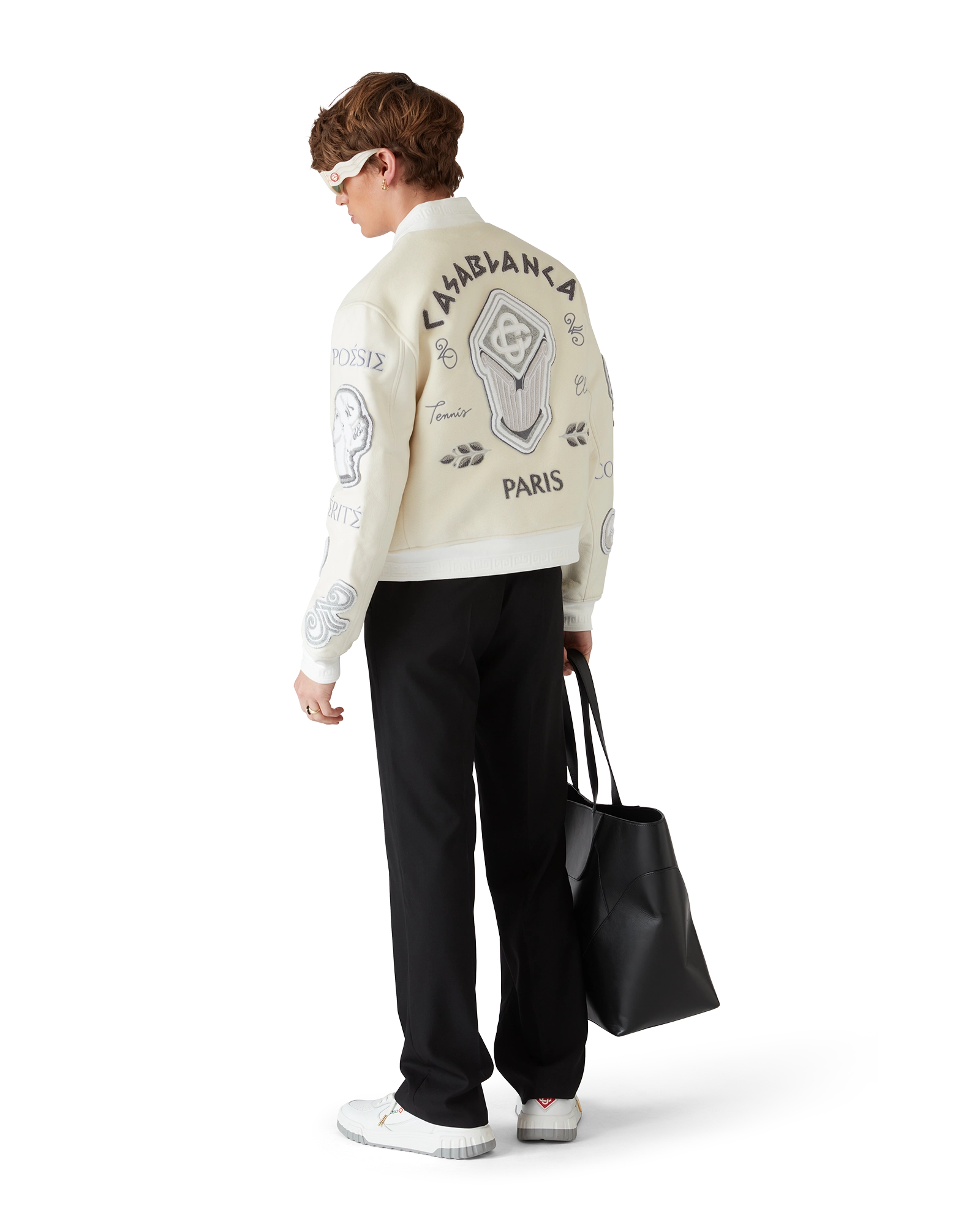 Chenille Patchwork Bomber Jacket - 图片 5