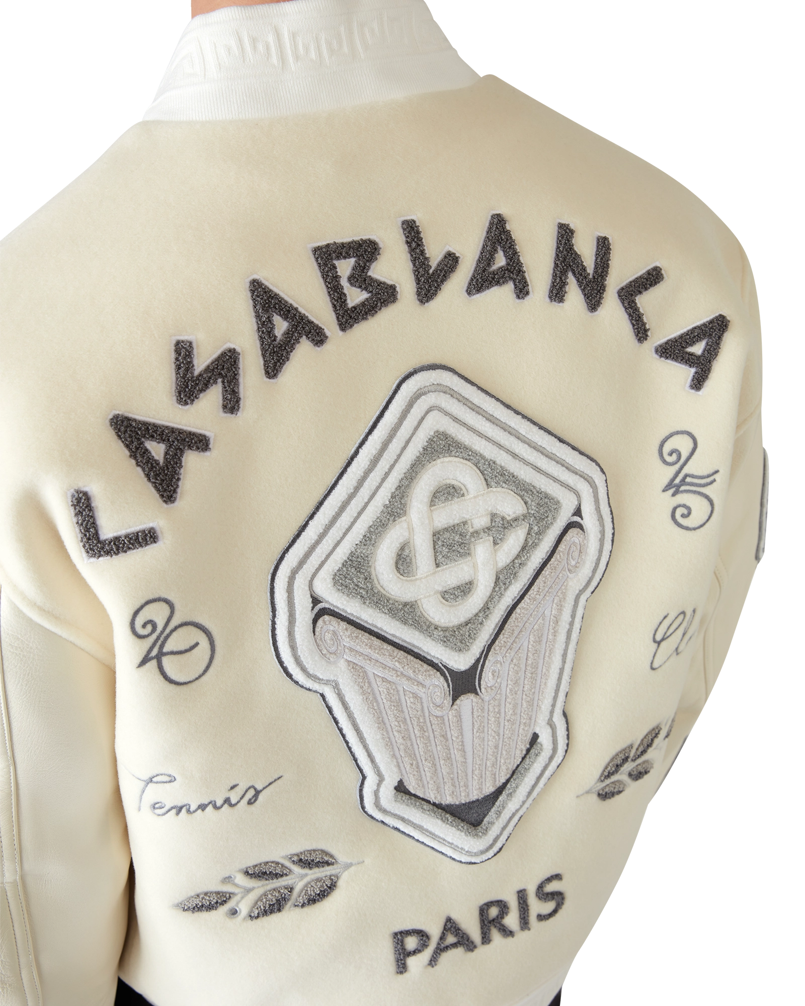 Chenille Patchwork Bomber Jacket - 图片 4