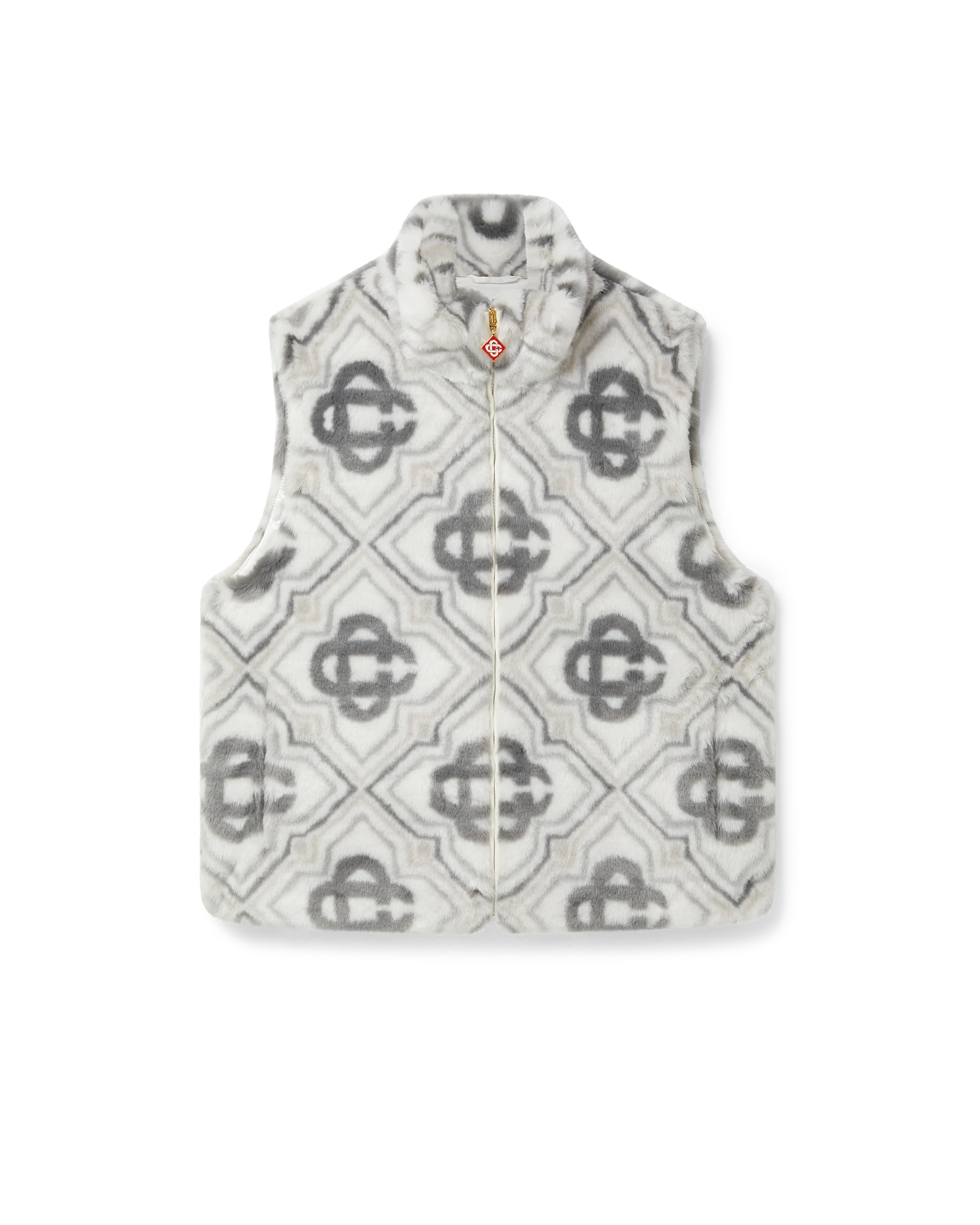 Faux Fur Monogram Gilet