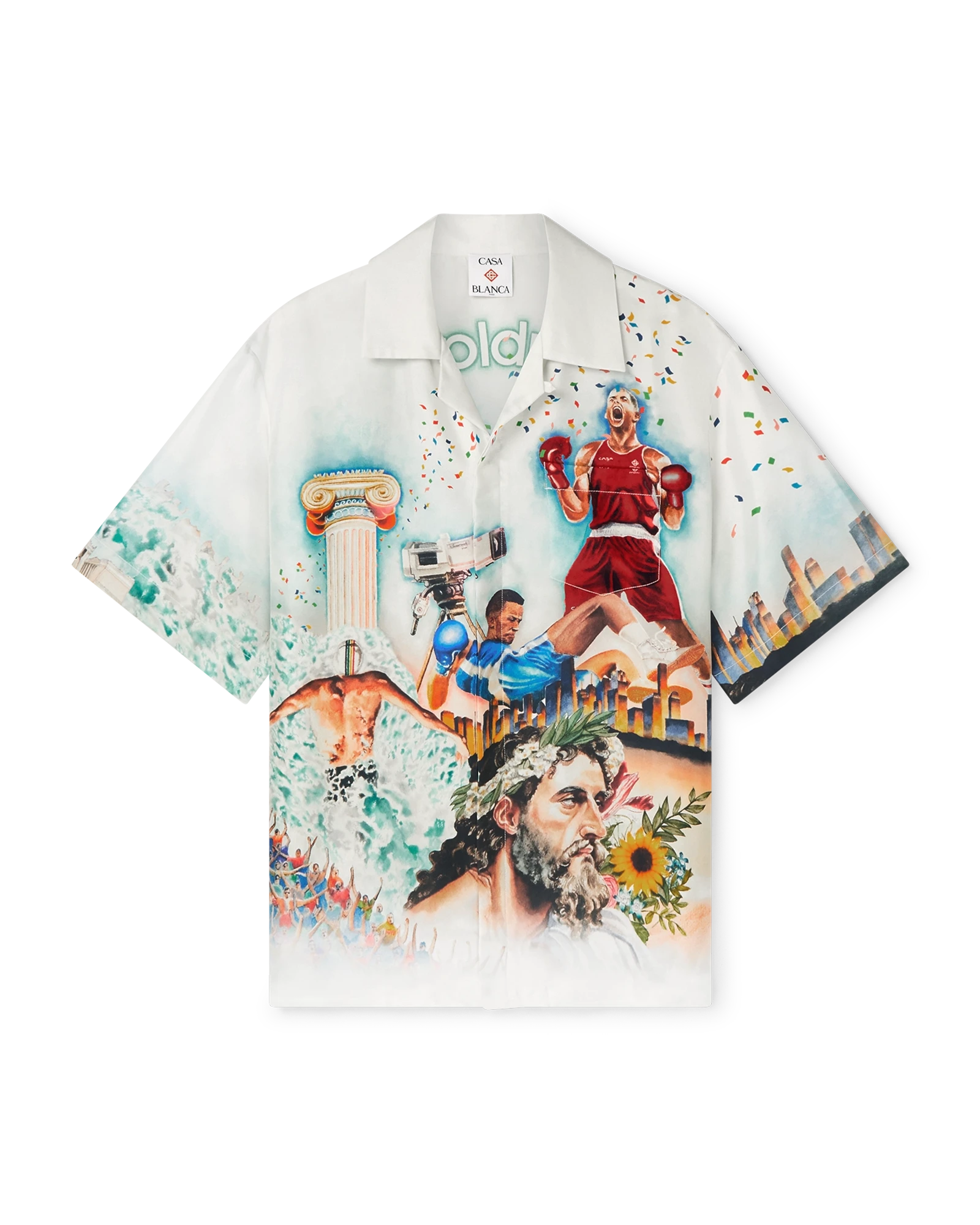 Celebration Du Sport Short Sleeve Silk Shirt